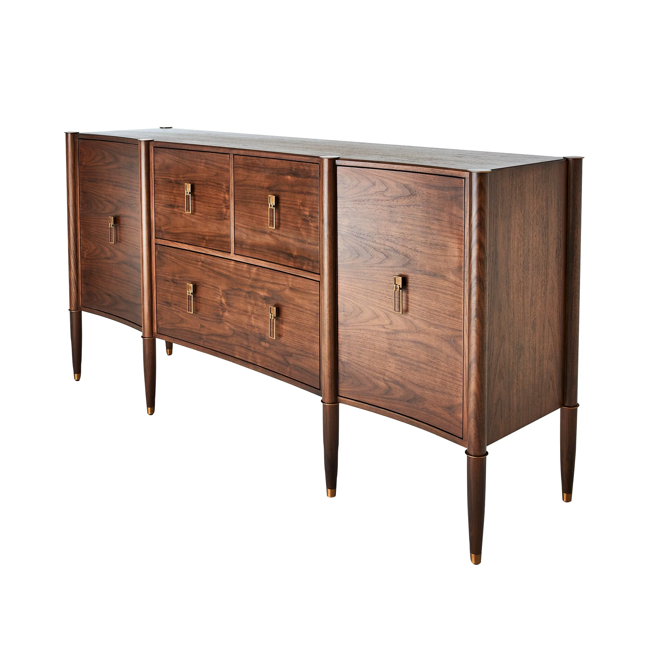 Global Views Triple Curve Cabinet Walnut - Image 19