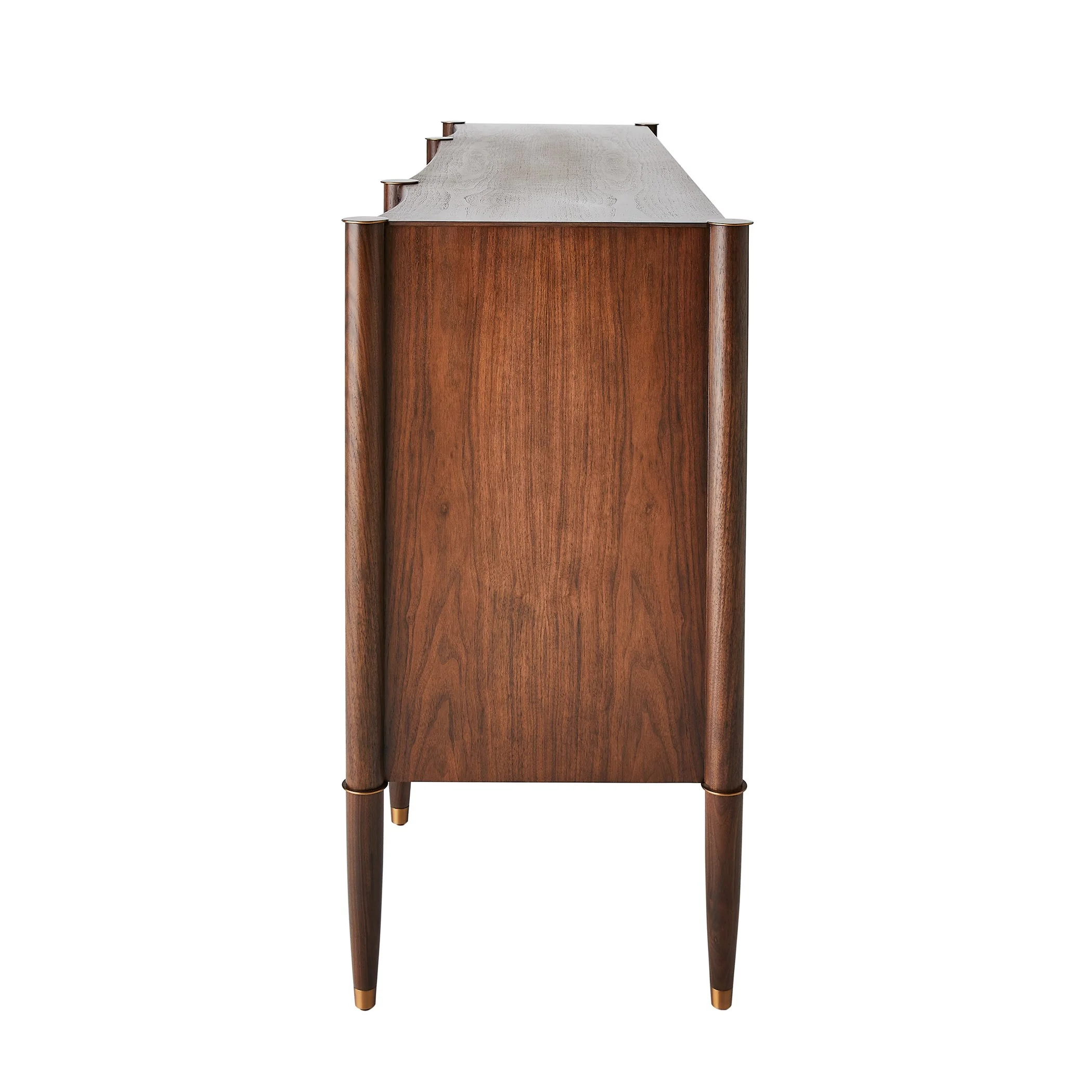 Global Views Triple Curve Cabinet Walnut - Image 6