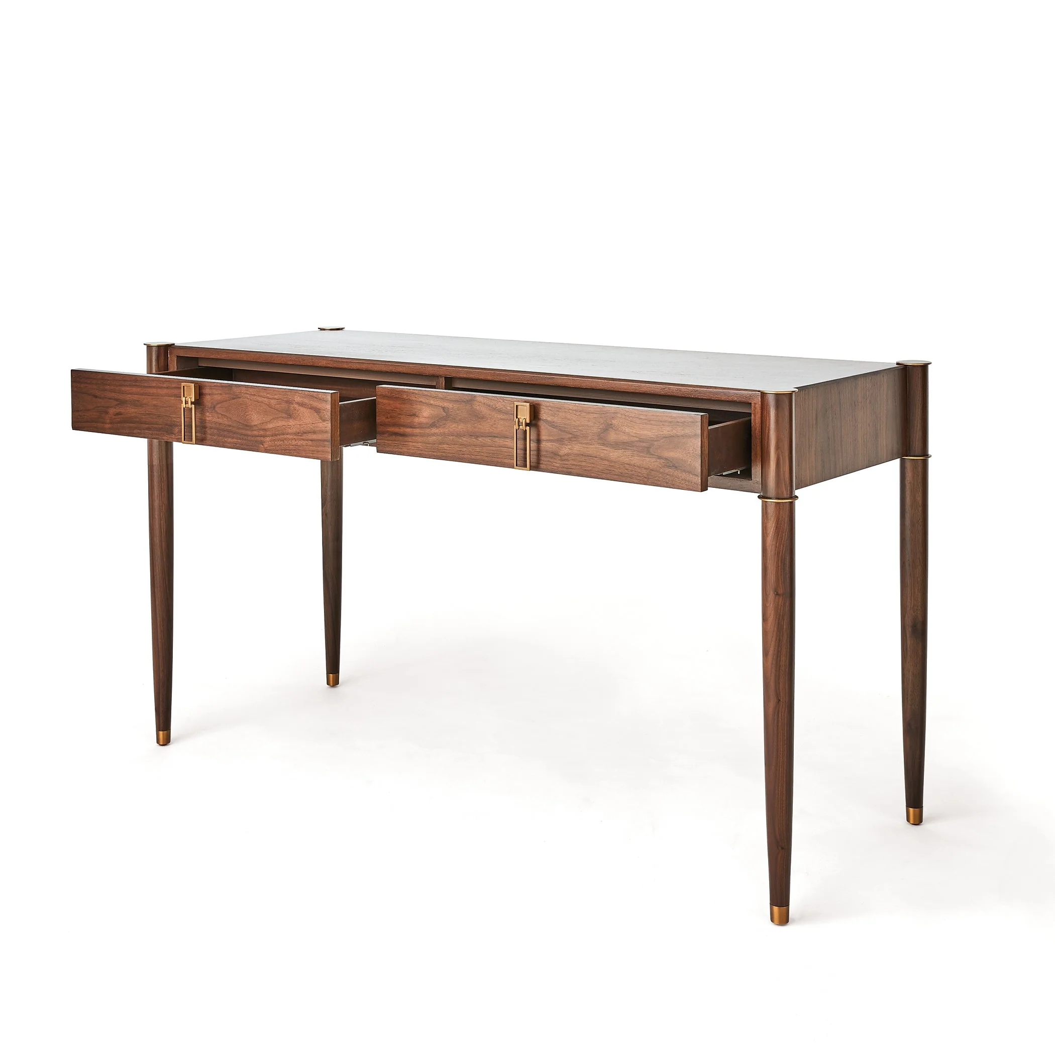Global Views Triple Curve Desk Walnut - Image 10