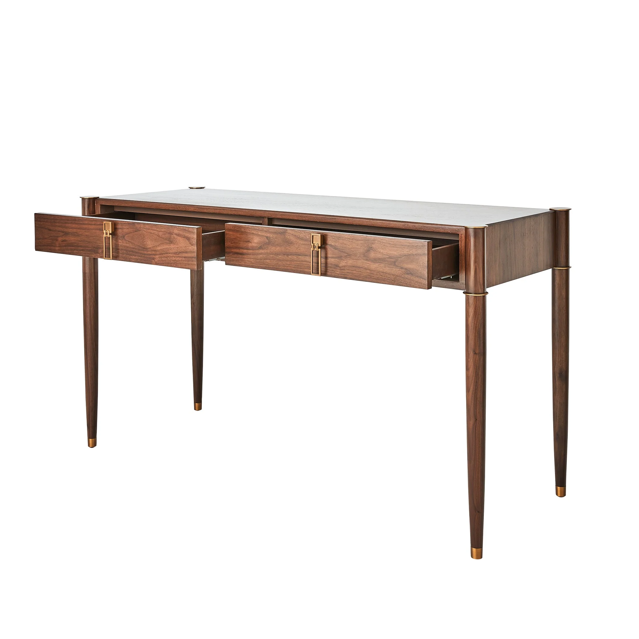 Global Views Triple Curve Desk Walnut - Image 14