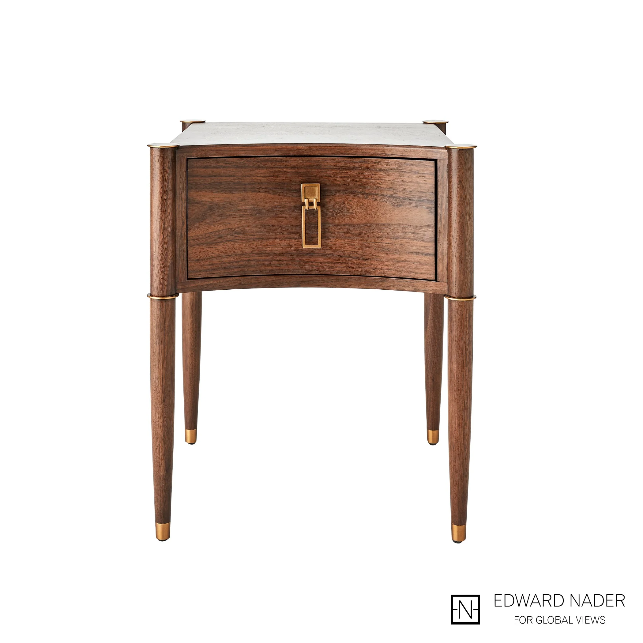 Global Views Triple Curve Side Table Walnut - Image 12