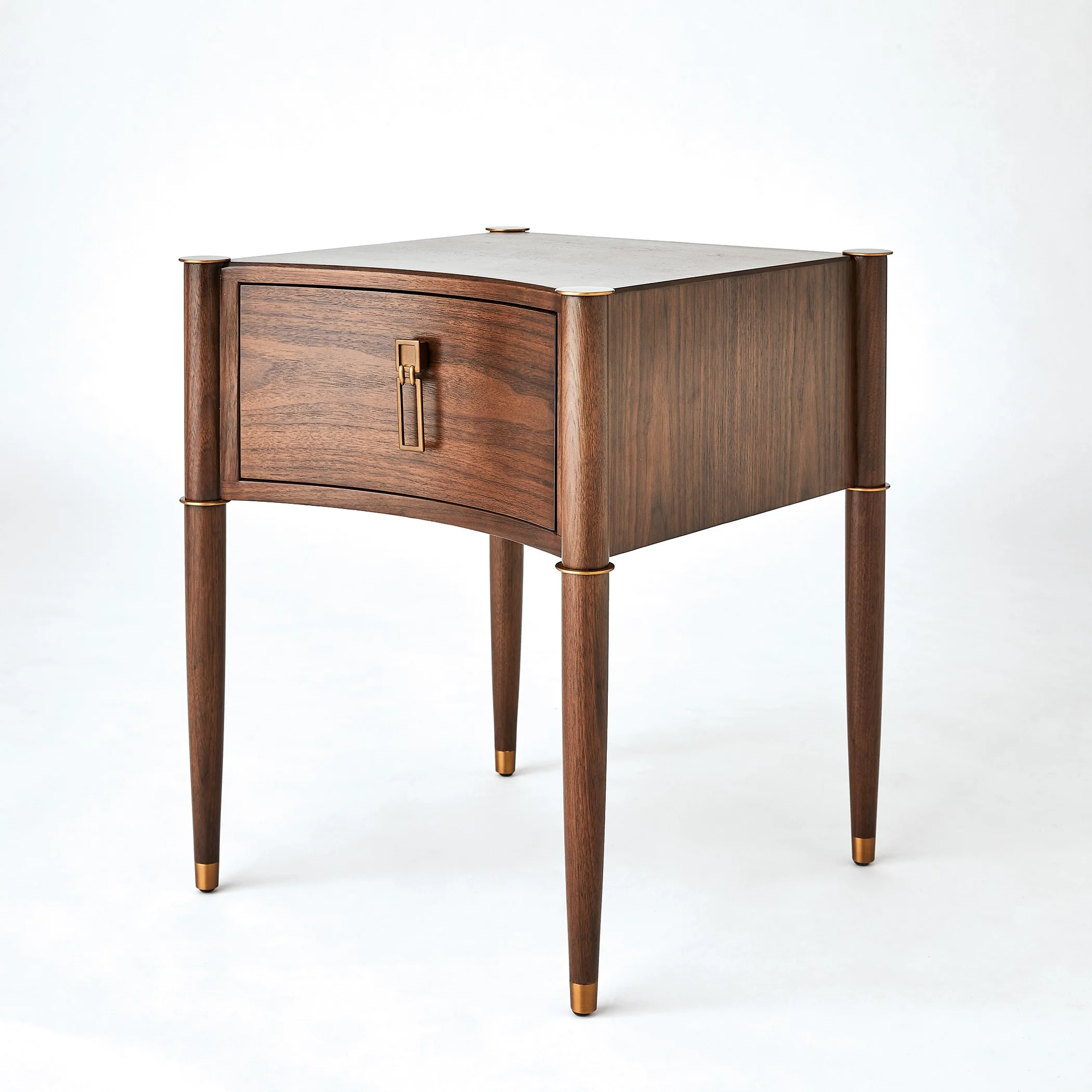 Global Views Triple Curve Side Table Walnut - Image 13