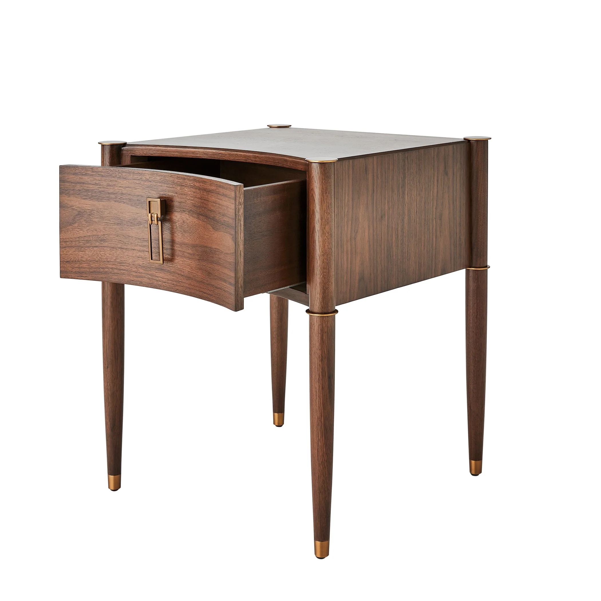 Global Views Triple Curve Side Table Walnut - Image 5