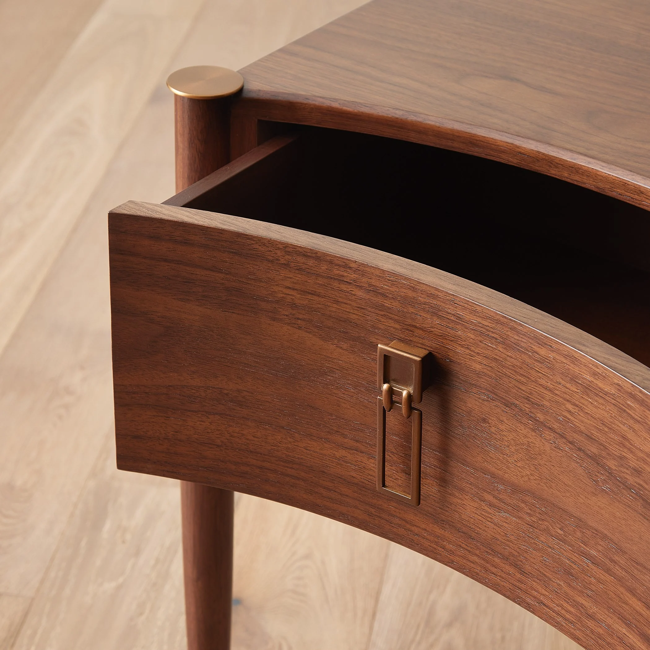 Global Views Triple Curve Side Table Walnut - Image 8