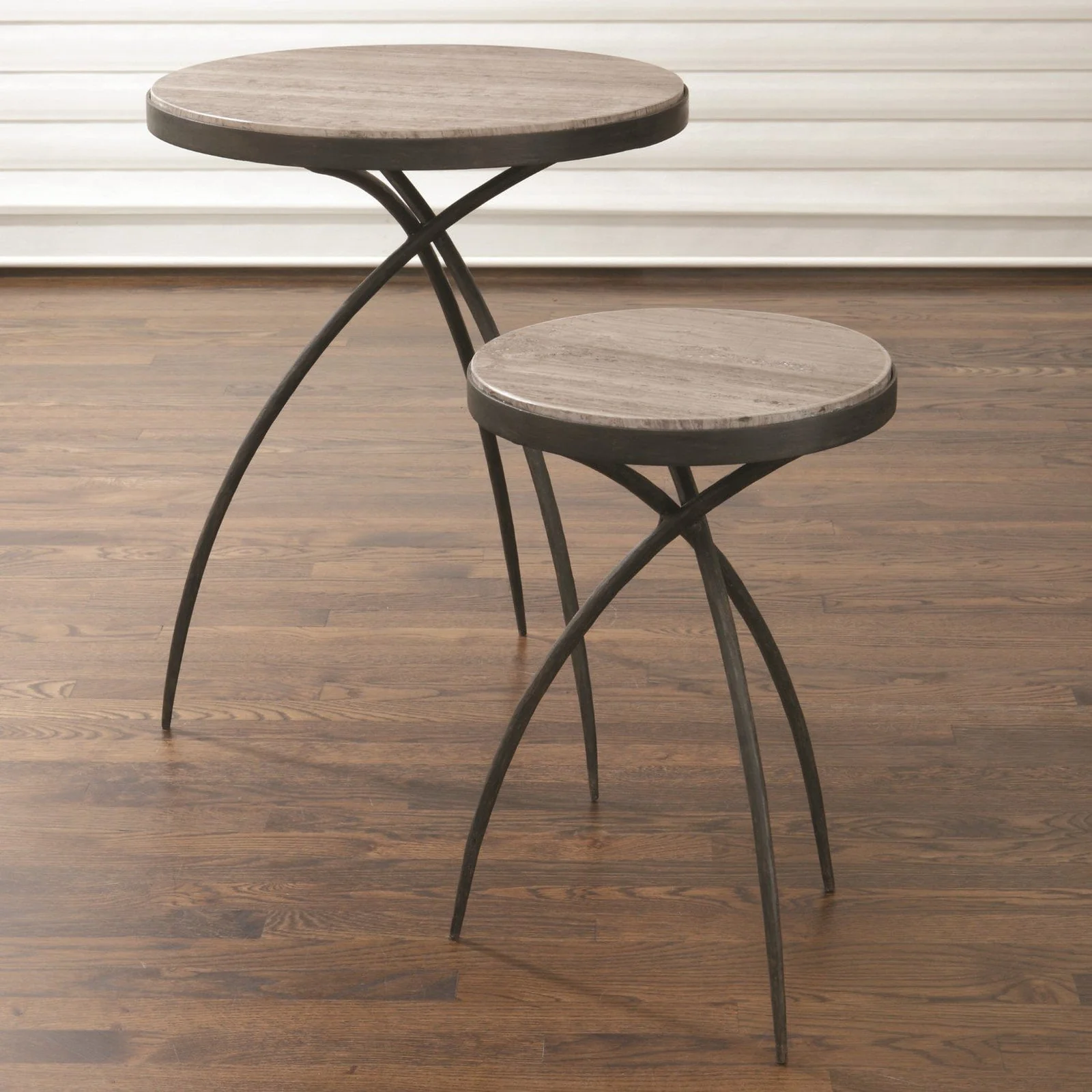 Global Views Tripod Table with Grey Marble Top - Image 2