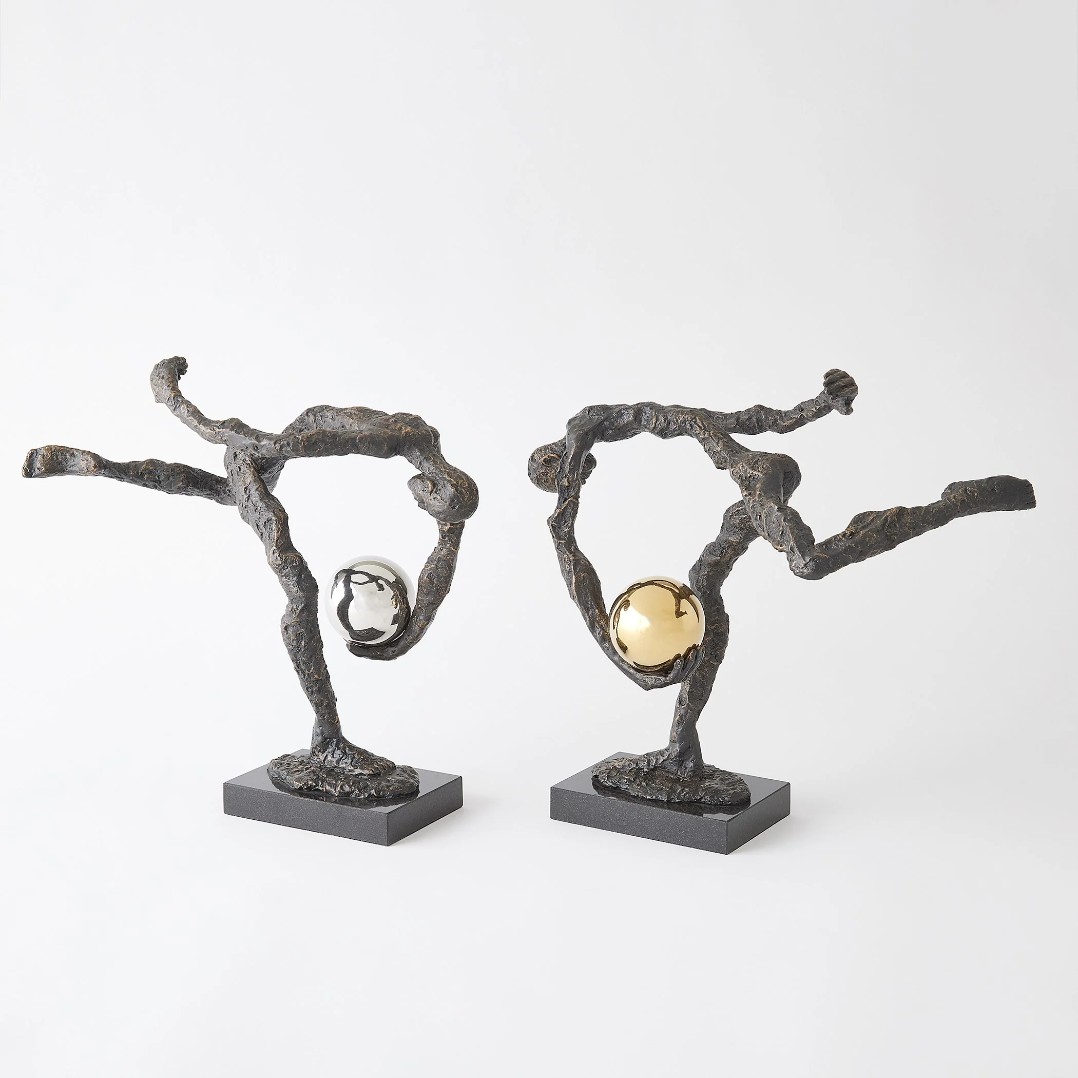 Global Views Tripped Up Sculpture Bronze w/Nickel Sphere - Image 3