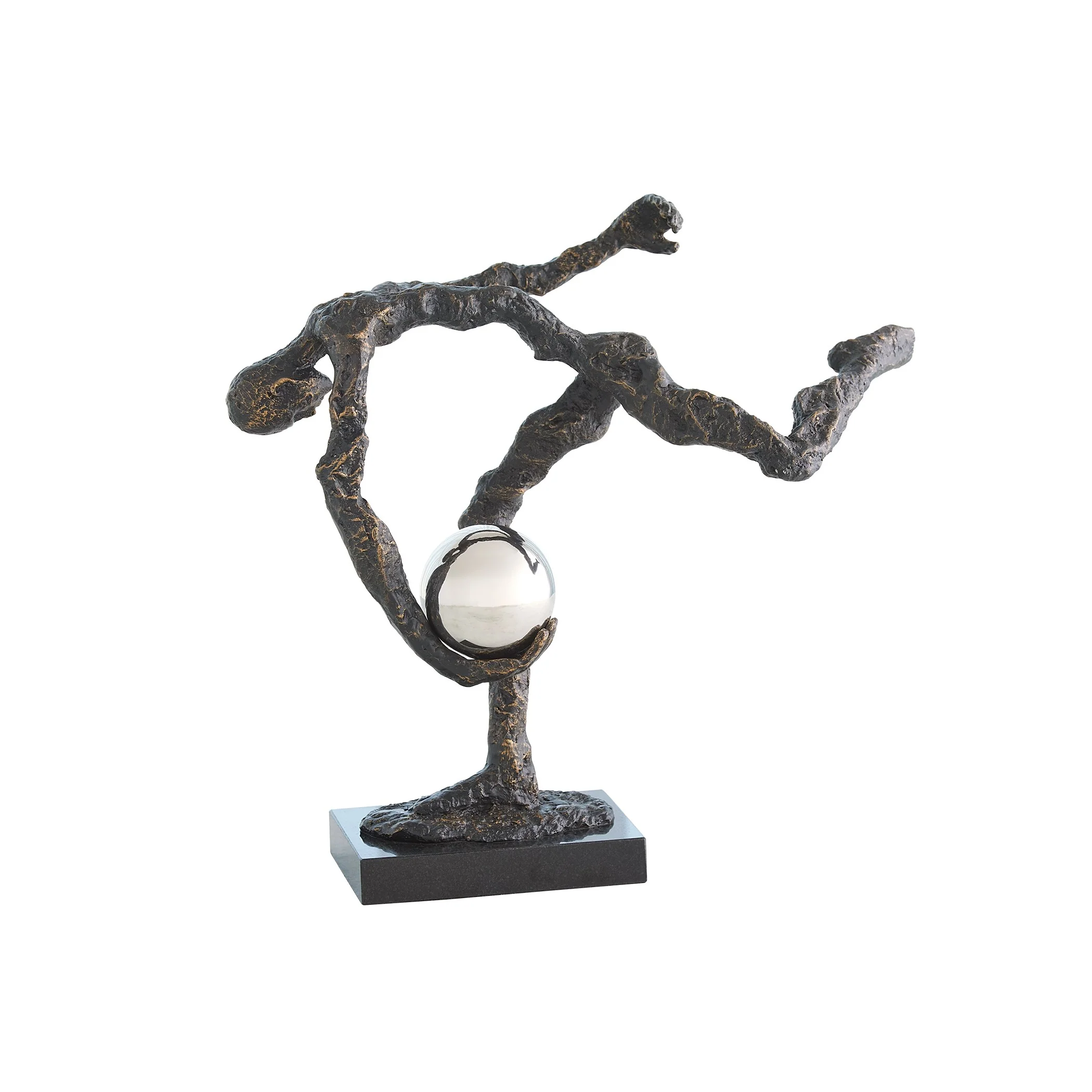 Global Views Tripped Up Sculpture Bronze w/Nickel Sphere - Image 5