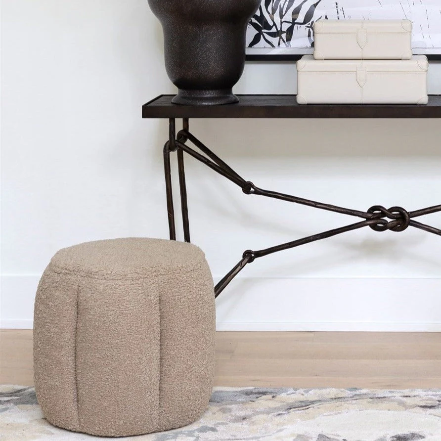 Global Views Tuffet Ottoman Sheepskin by Ashley Childers - Image 2