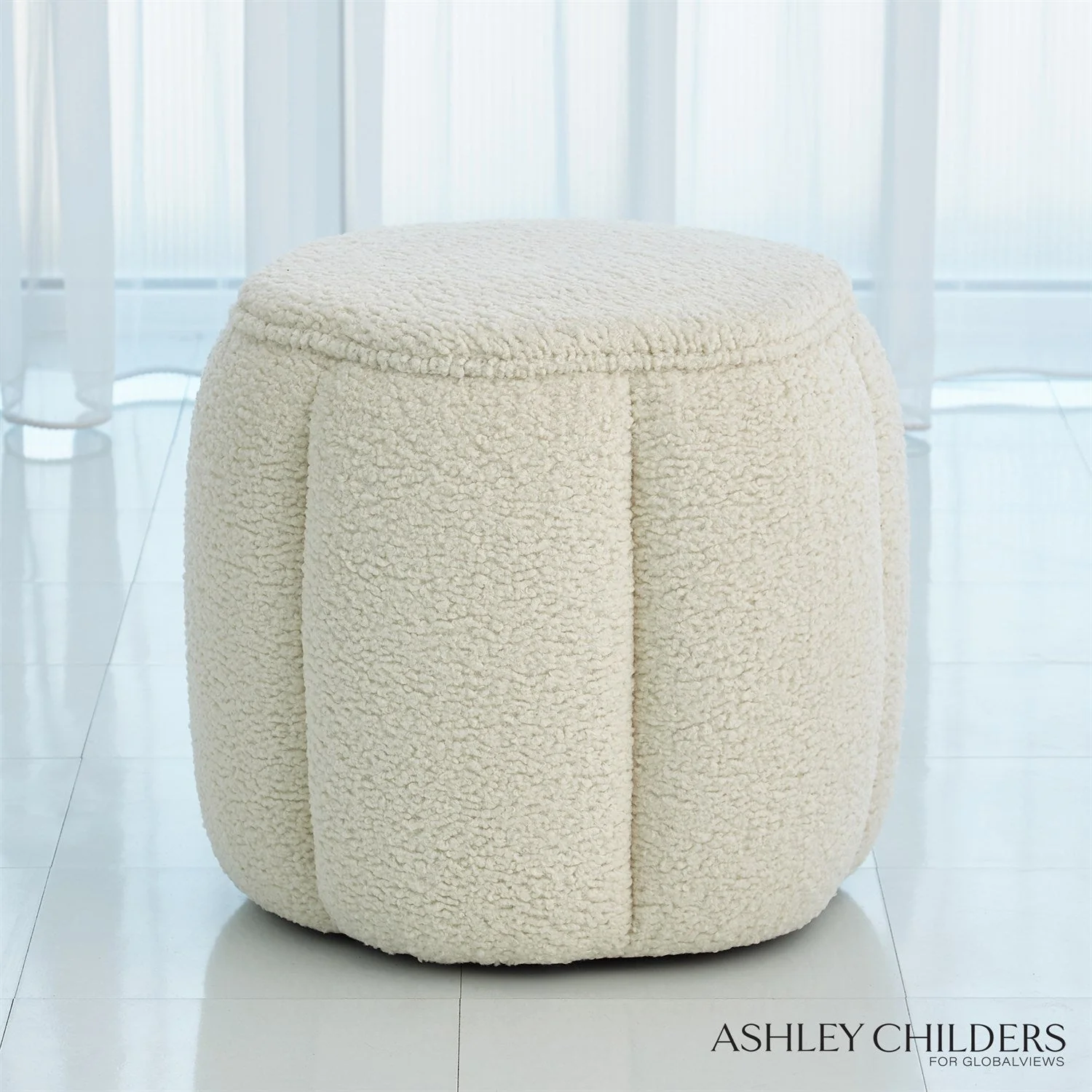 Global Views Tuffet Ottoman Sheepskin by Ashley Childers - Image 6