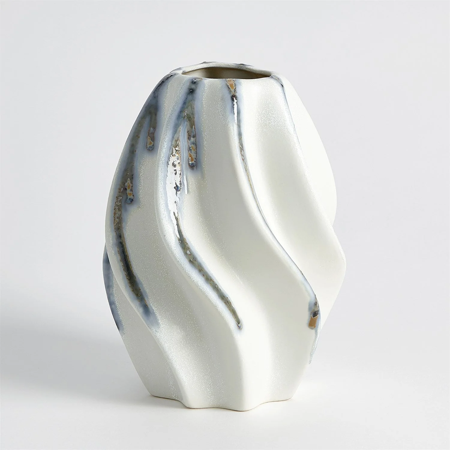 Global Views Twist Vase - Indigo Drip - Image 2