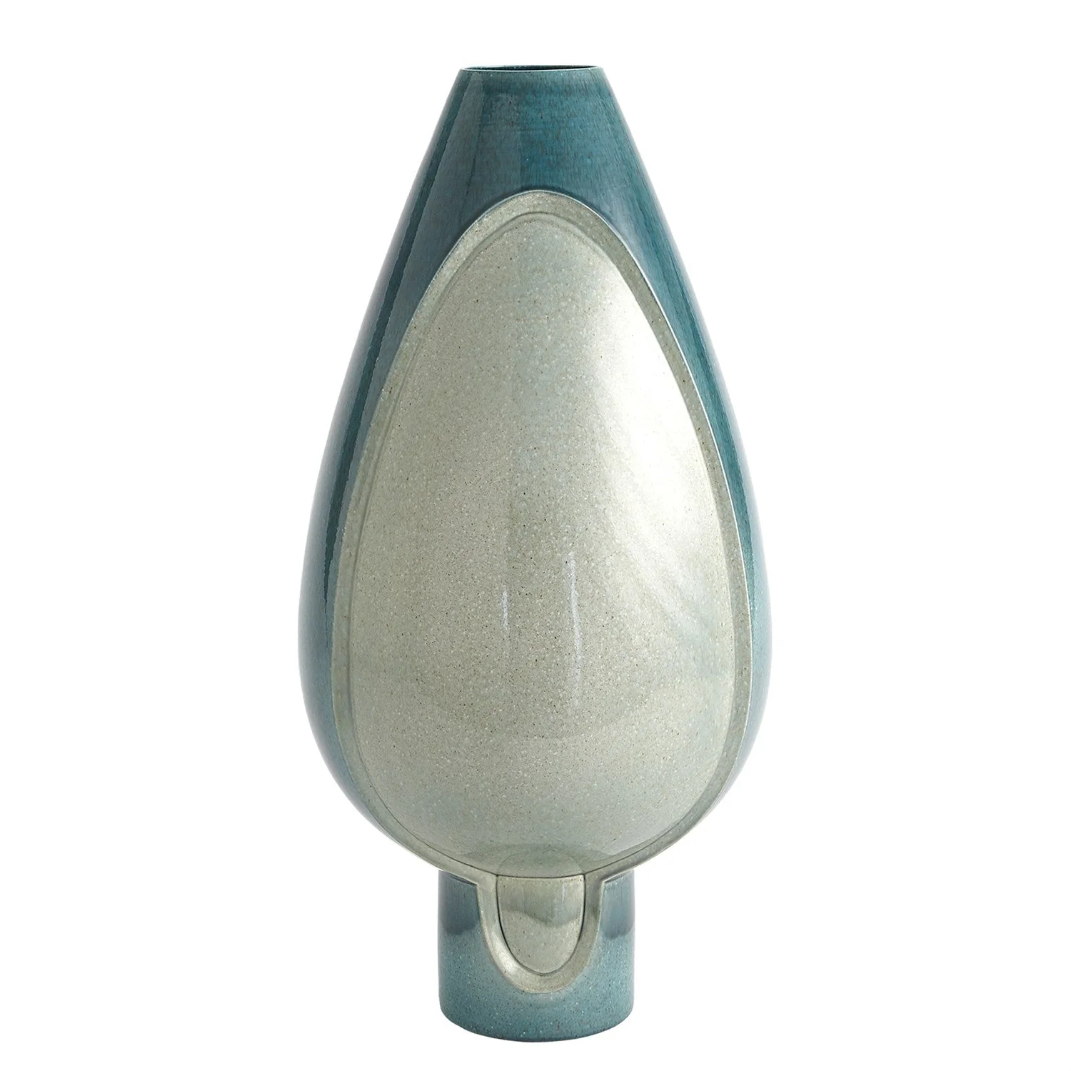 Global Views Two Tone Pod Vase - Azure - Image 12