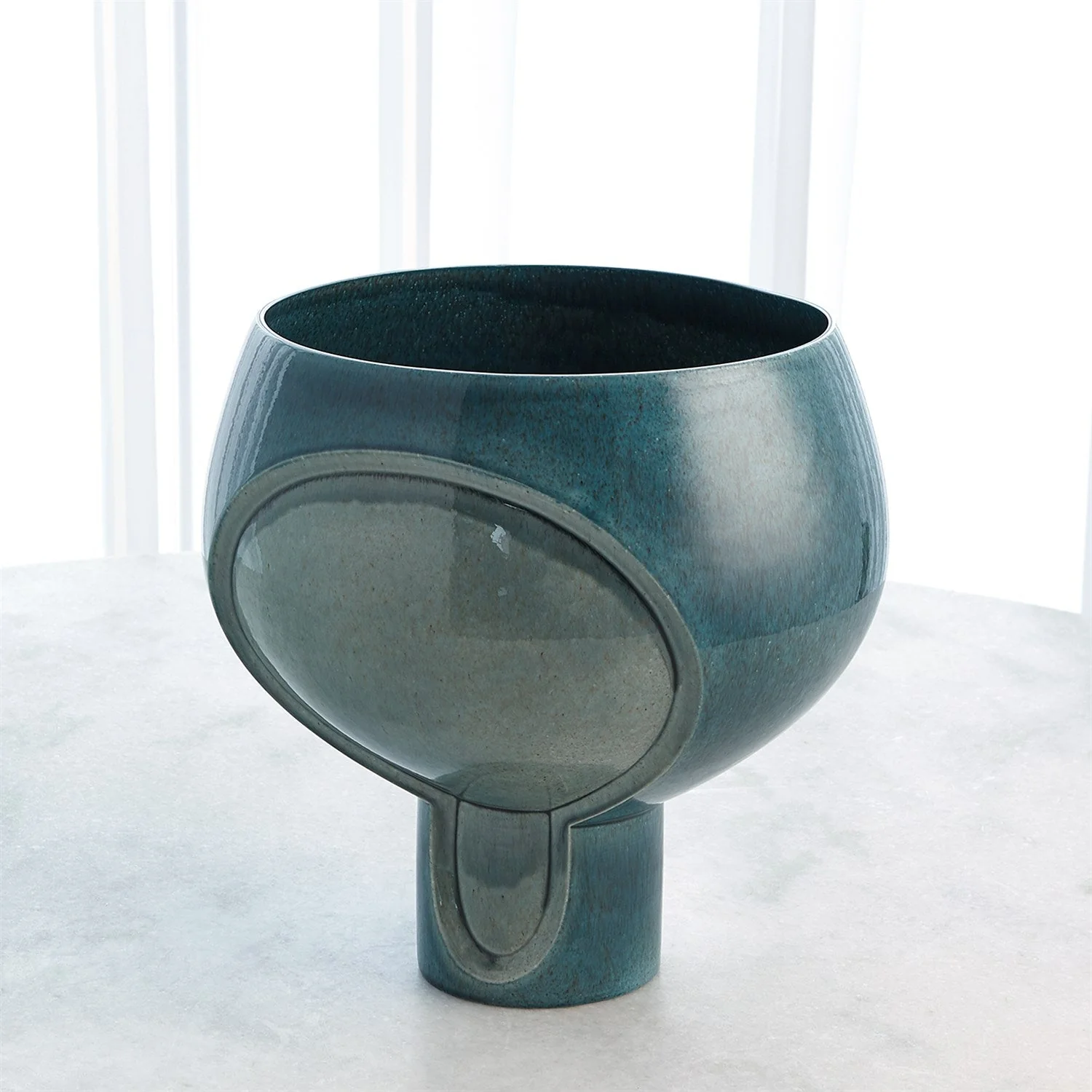 Global Views Two Tone Pod Vase - Azure - Image 5