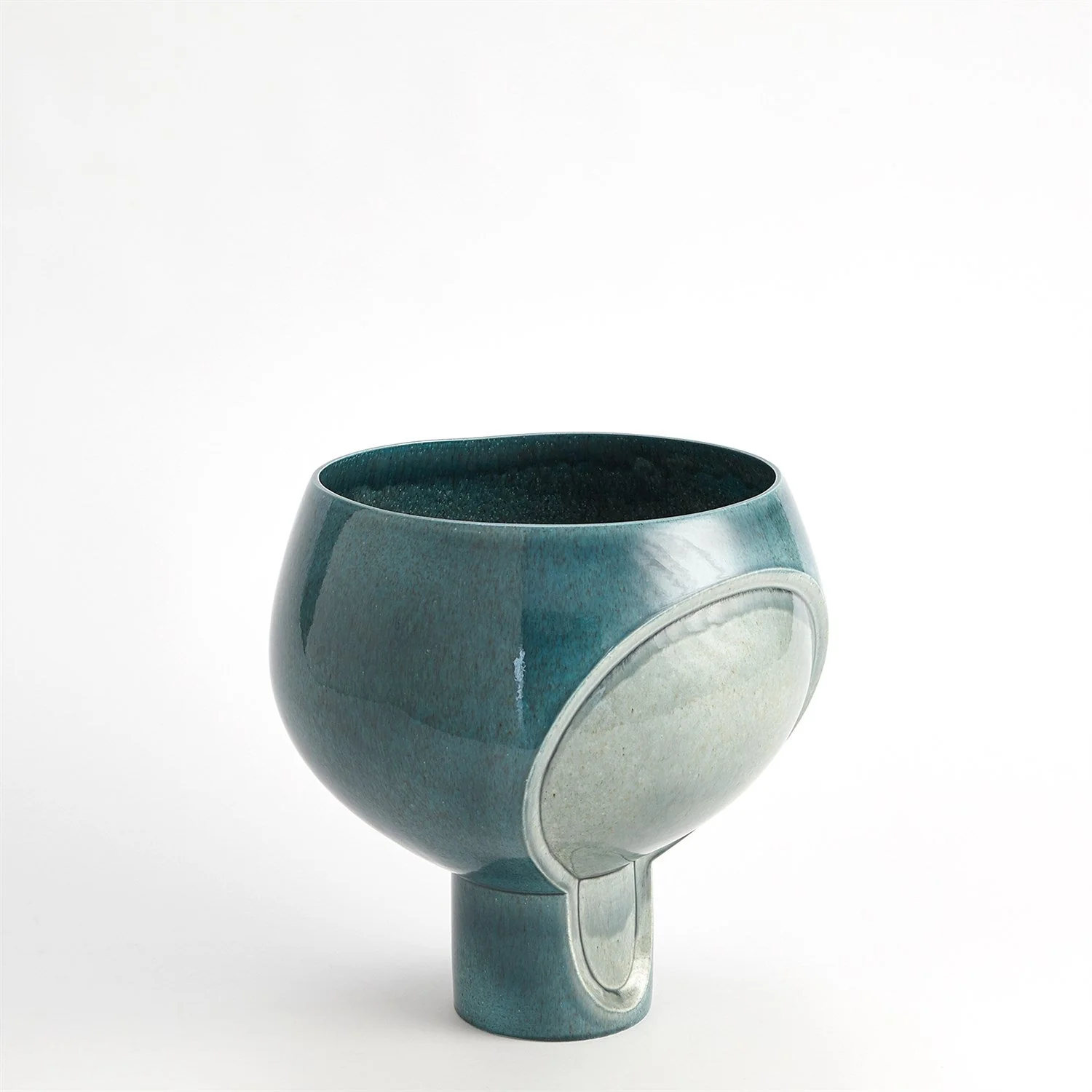 Global Views Two Tone Pod Vase - Azure - Image 7