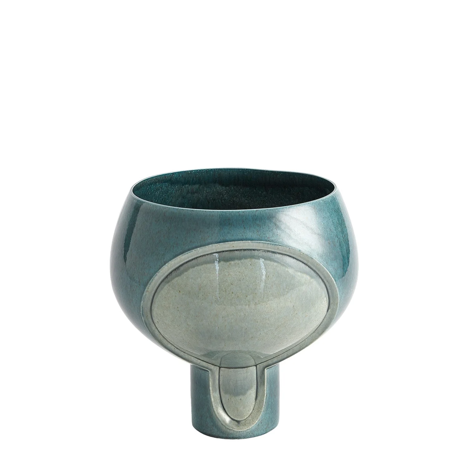 Global Views Two Tone Pod Vase - Azure - Image 8