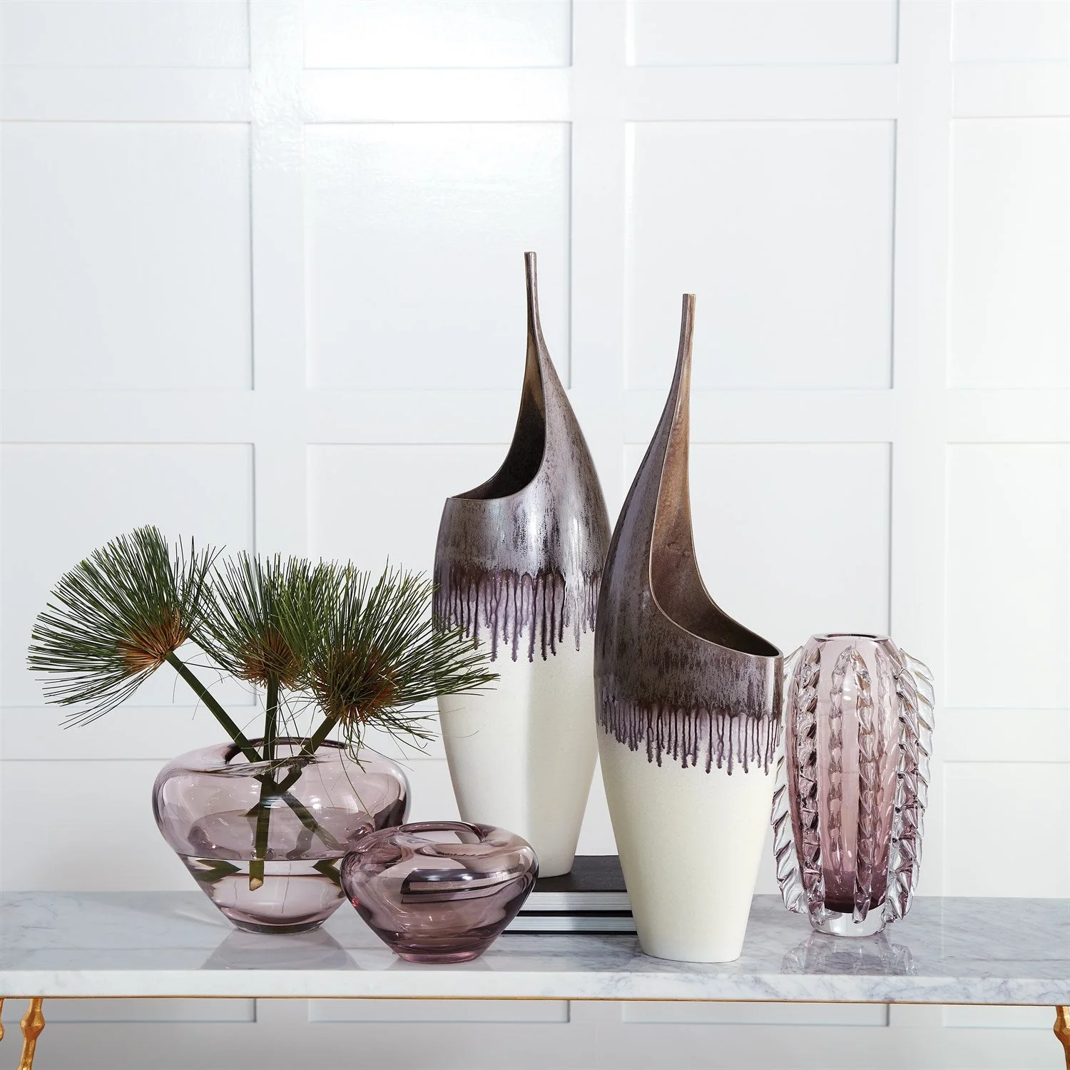 Global Views Undulating Vase - Amethyst - Image 3