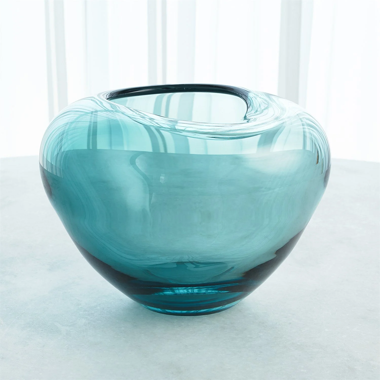 Global Views Undulating Vase - Azure - Image 4