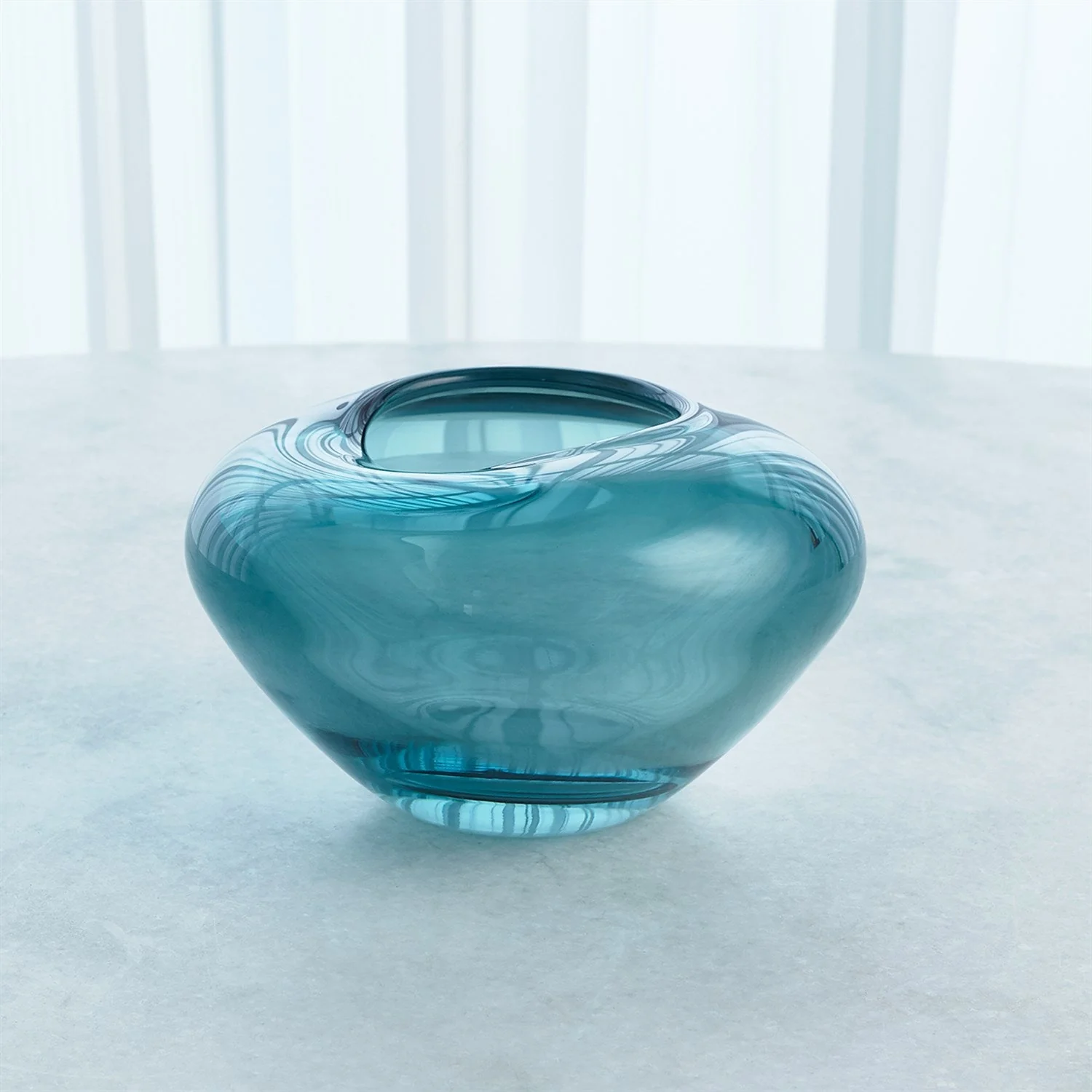 Global Views Undulating Vase - Azure - Image 6