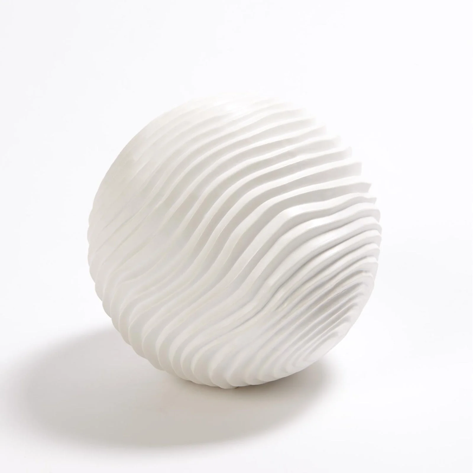 Global Views Varenne Sphere-Matte White - Image 4