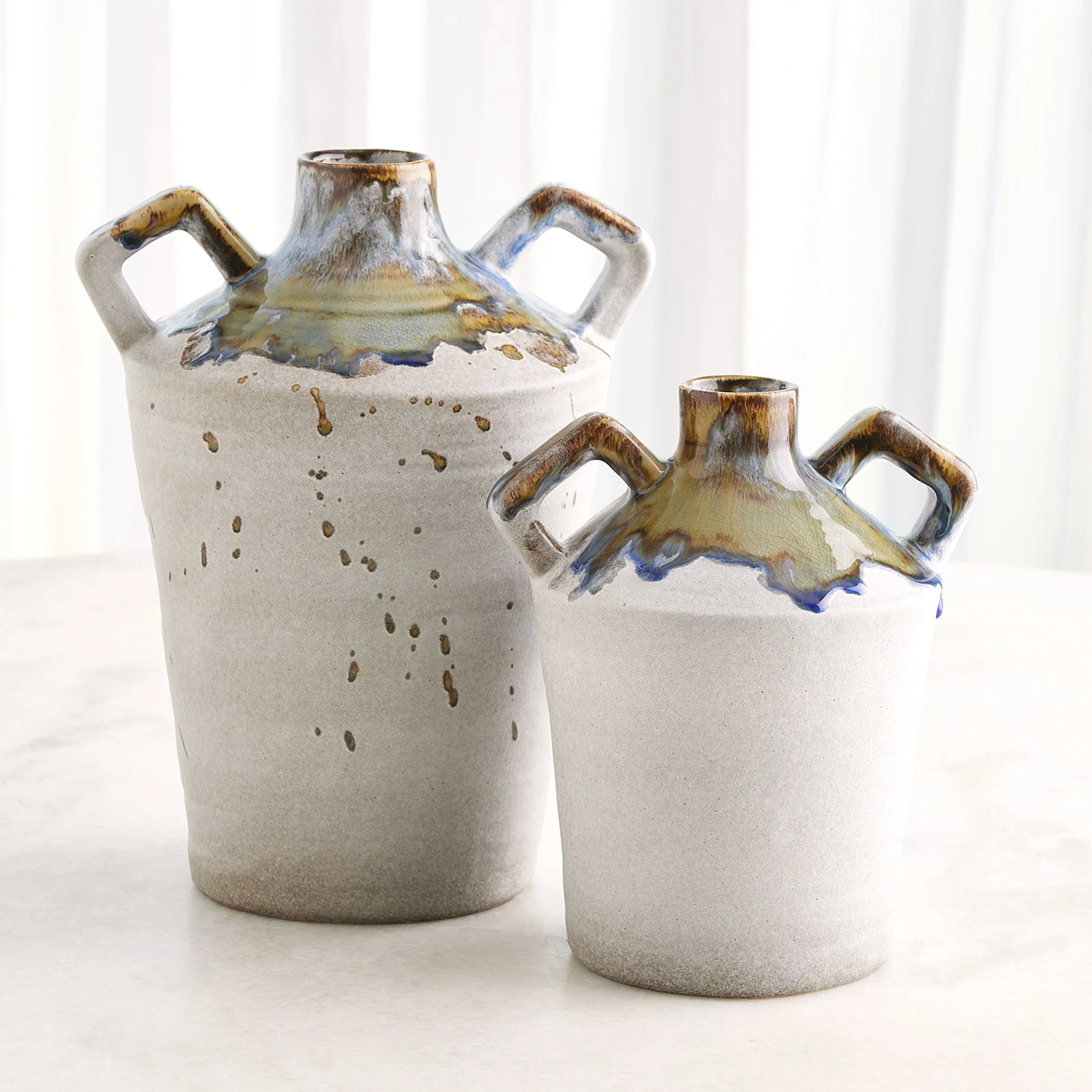 Global Views Volcan Grey/Reactive Green Vases and Jars - Image 15