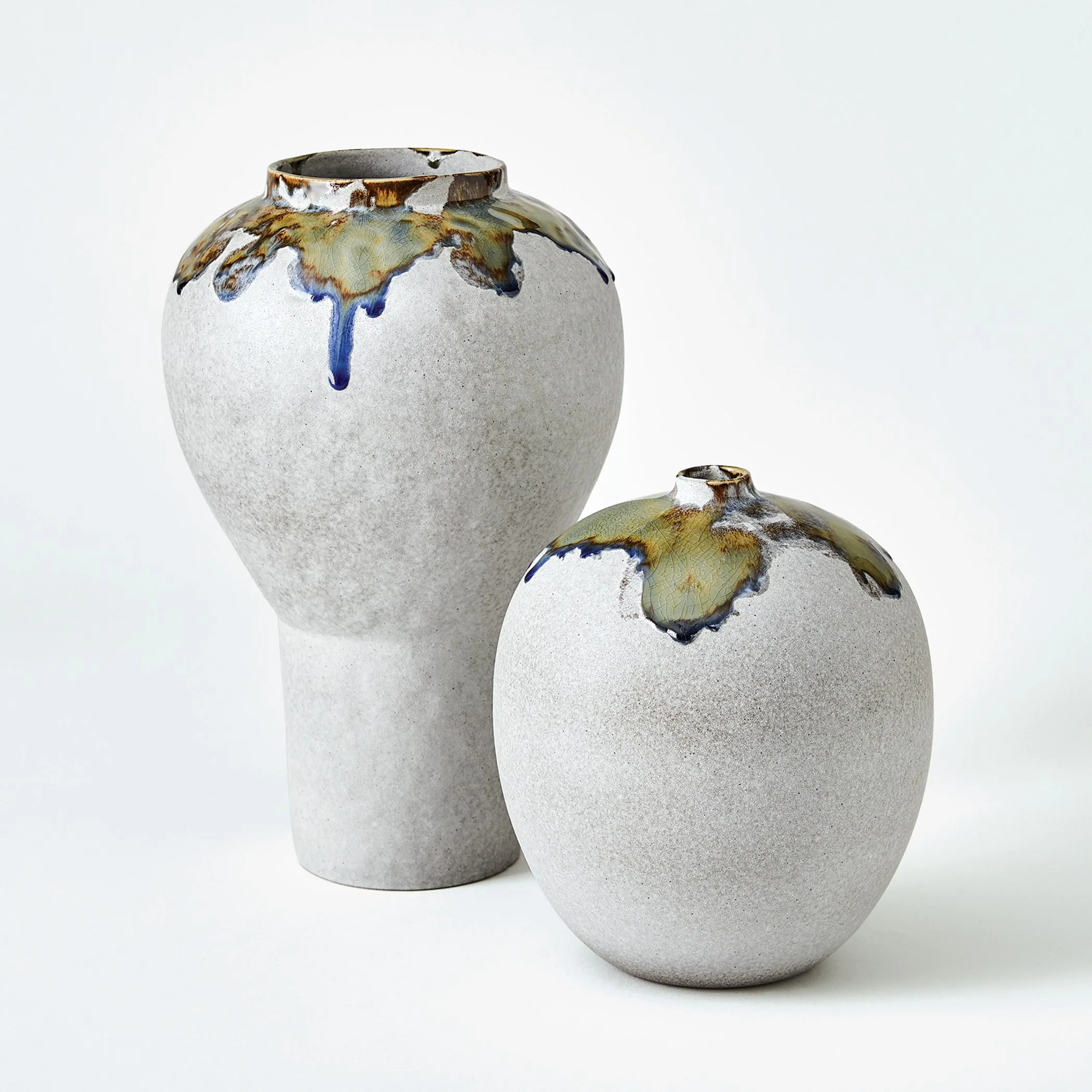 Global Views Volcan Grey/Reactive Green Vases and Jars - Image 2