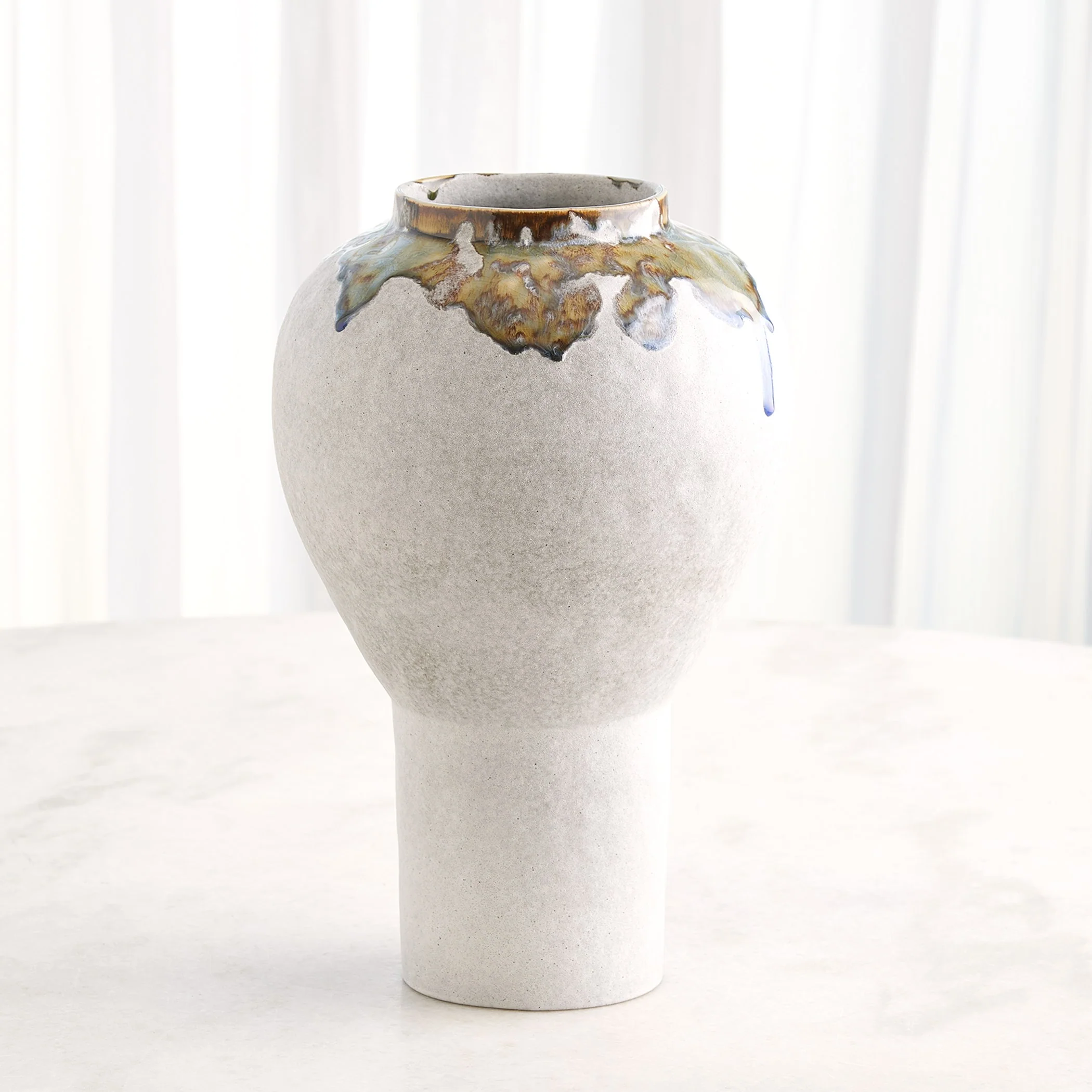 Global Views Volcan Grey/Reactive Green Vases and Jars - Image 4