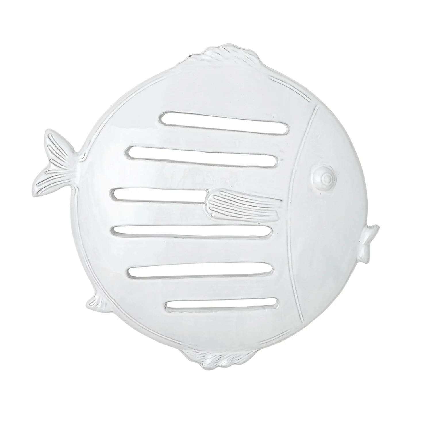 Global Views Matte White Wall Mount Fish Clearance - Image 2