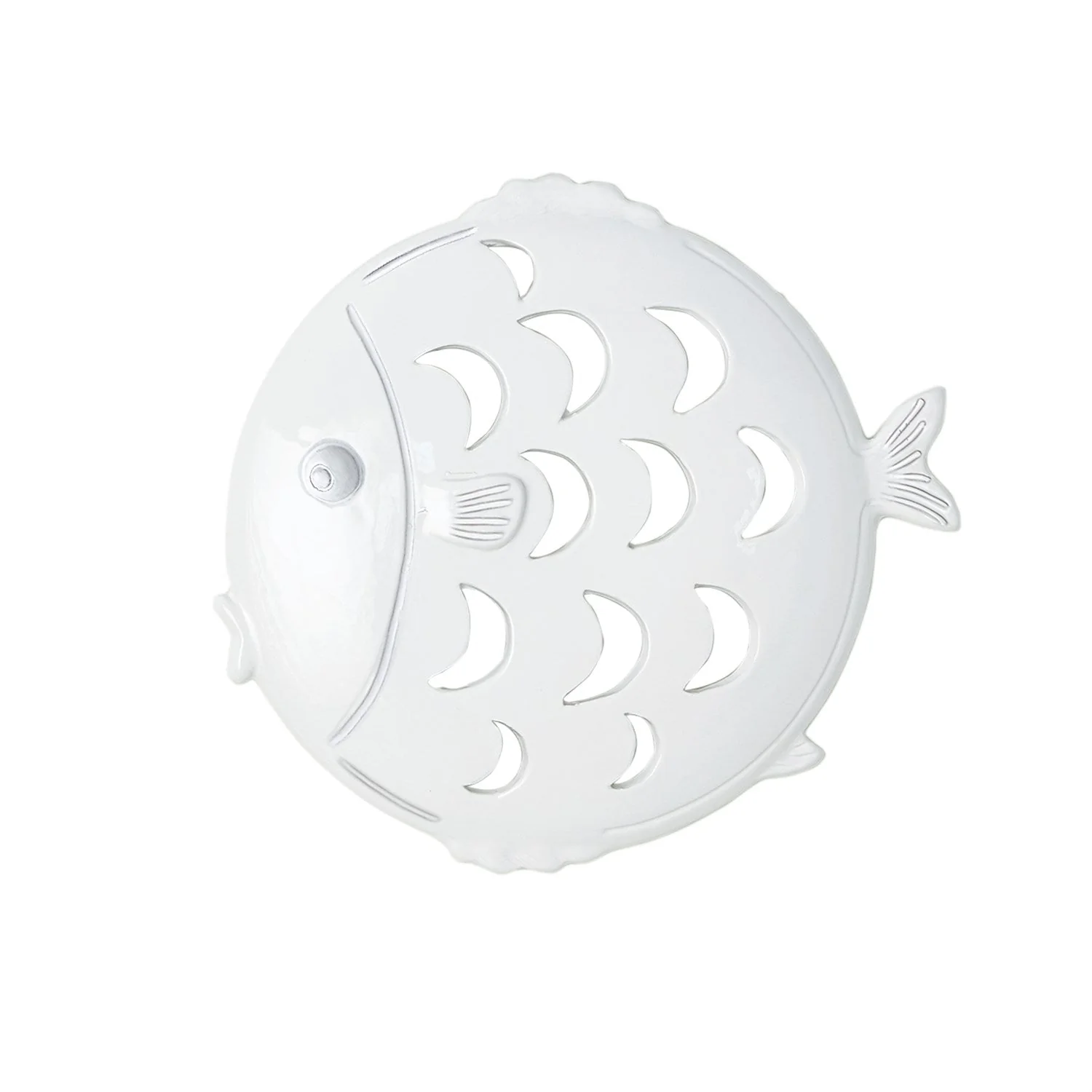Global Views Matte White Wall Mount Fish Clearance - Image 3