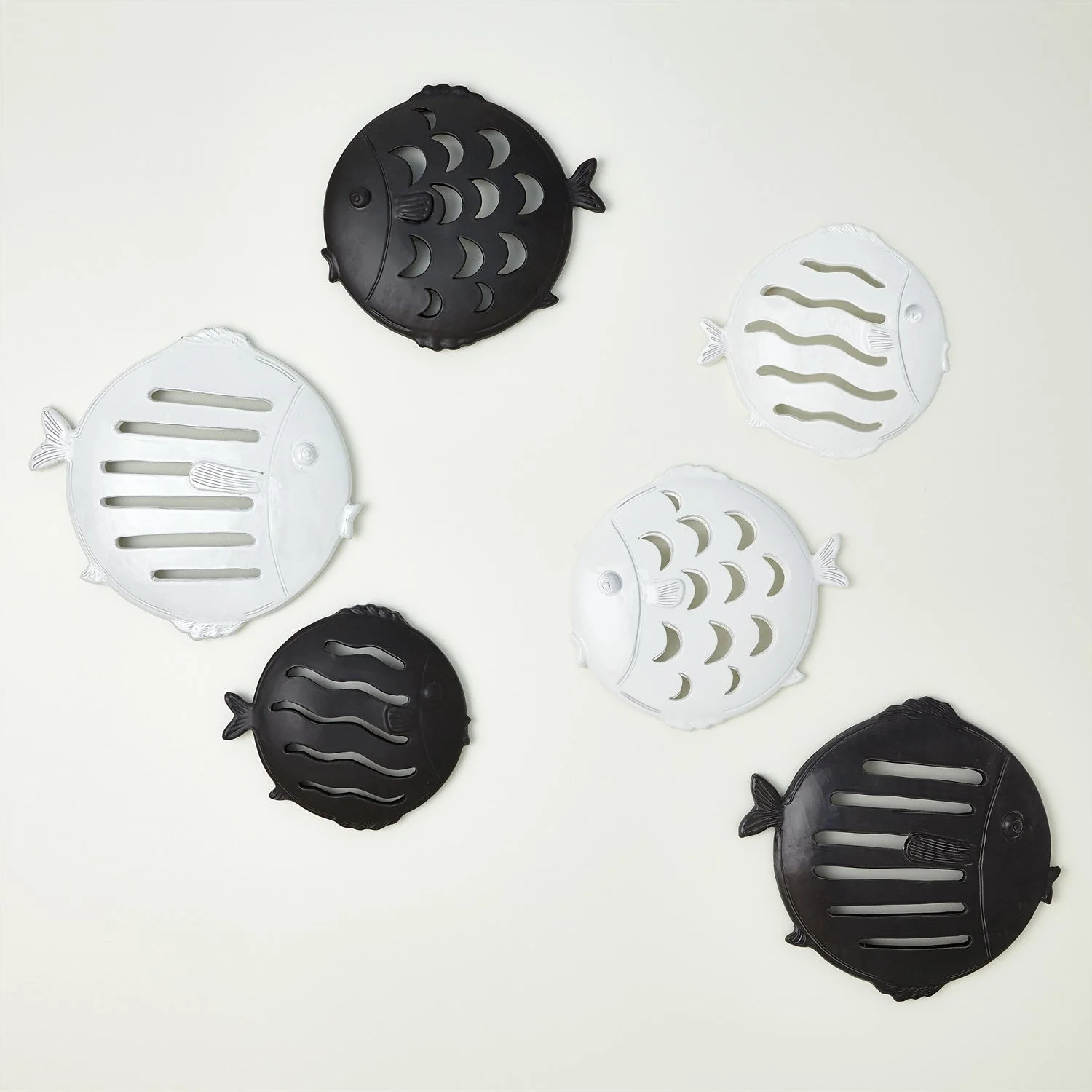 Global Views Matte White Wall Mount Fish Clearance - Image 5