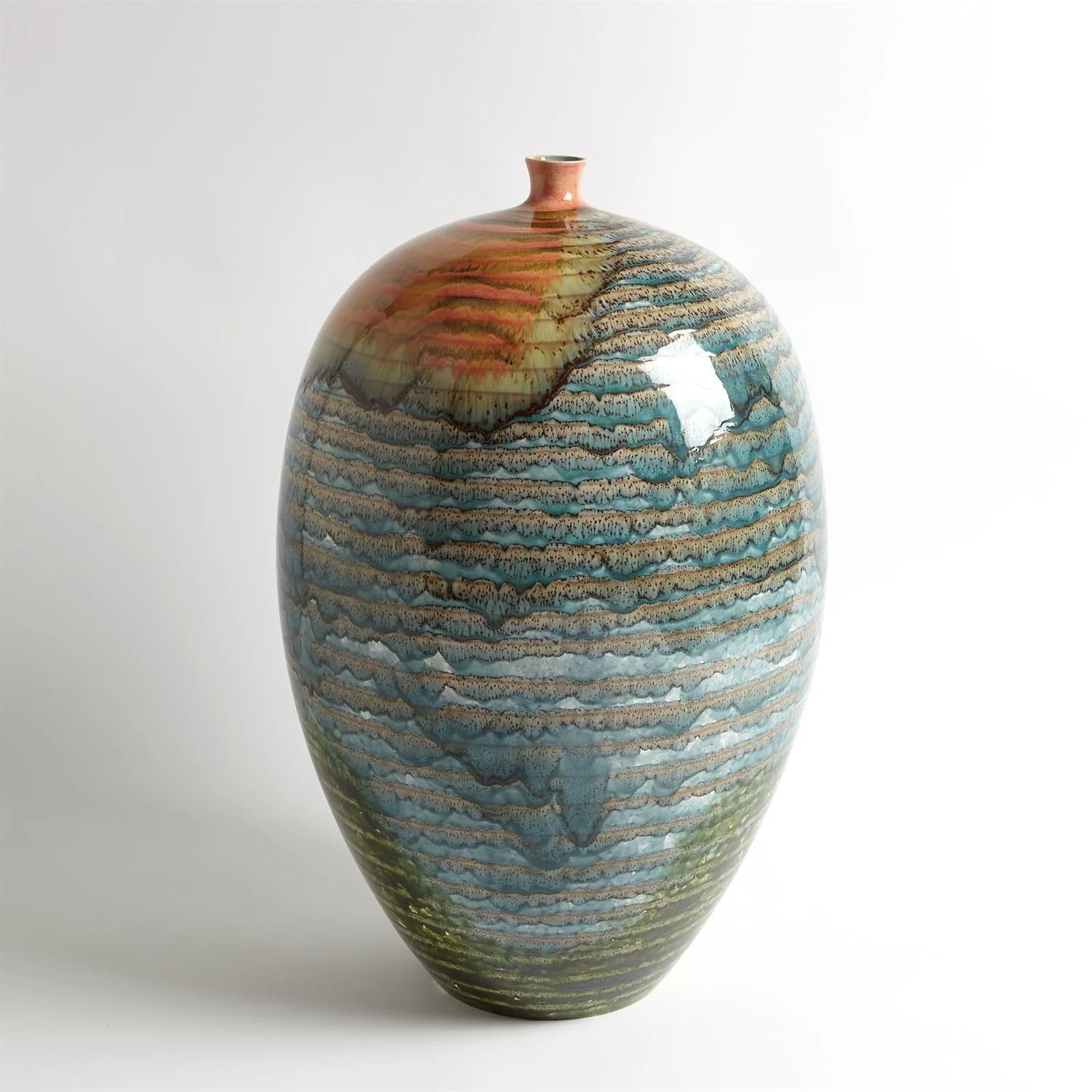 Global Views Watercolor Ringed Vase - Image 3