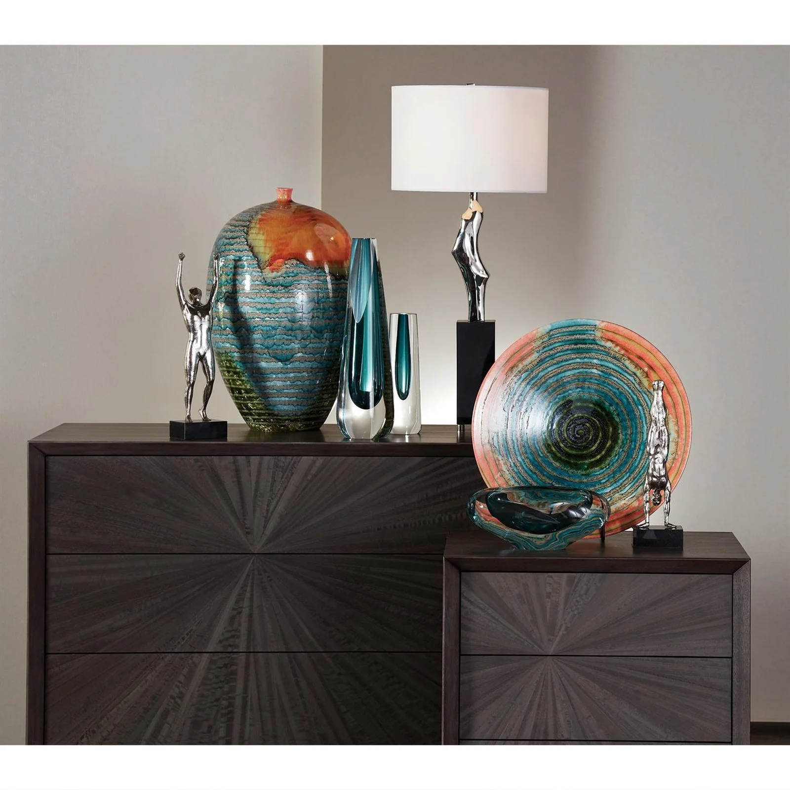 Global Views Watercolor Ringed Vase - Image 4
