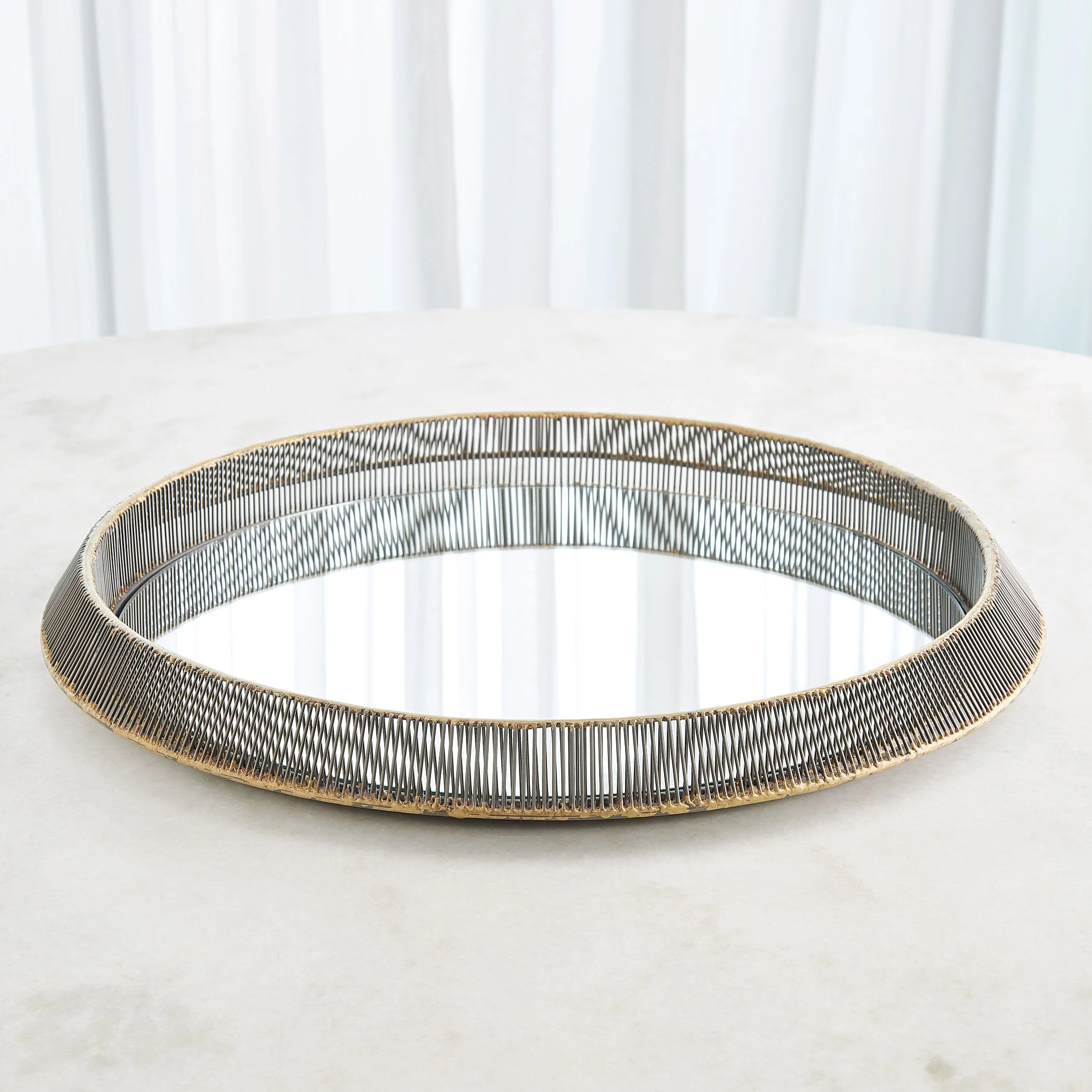 Global Views Whipped Wire Tray/Mirror - Image 10
