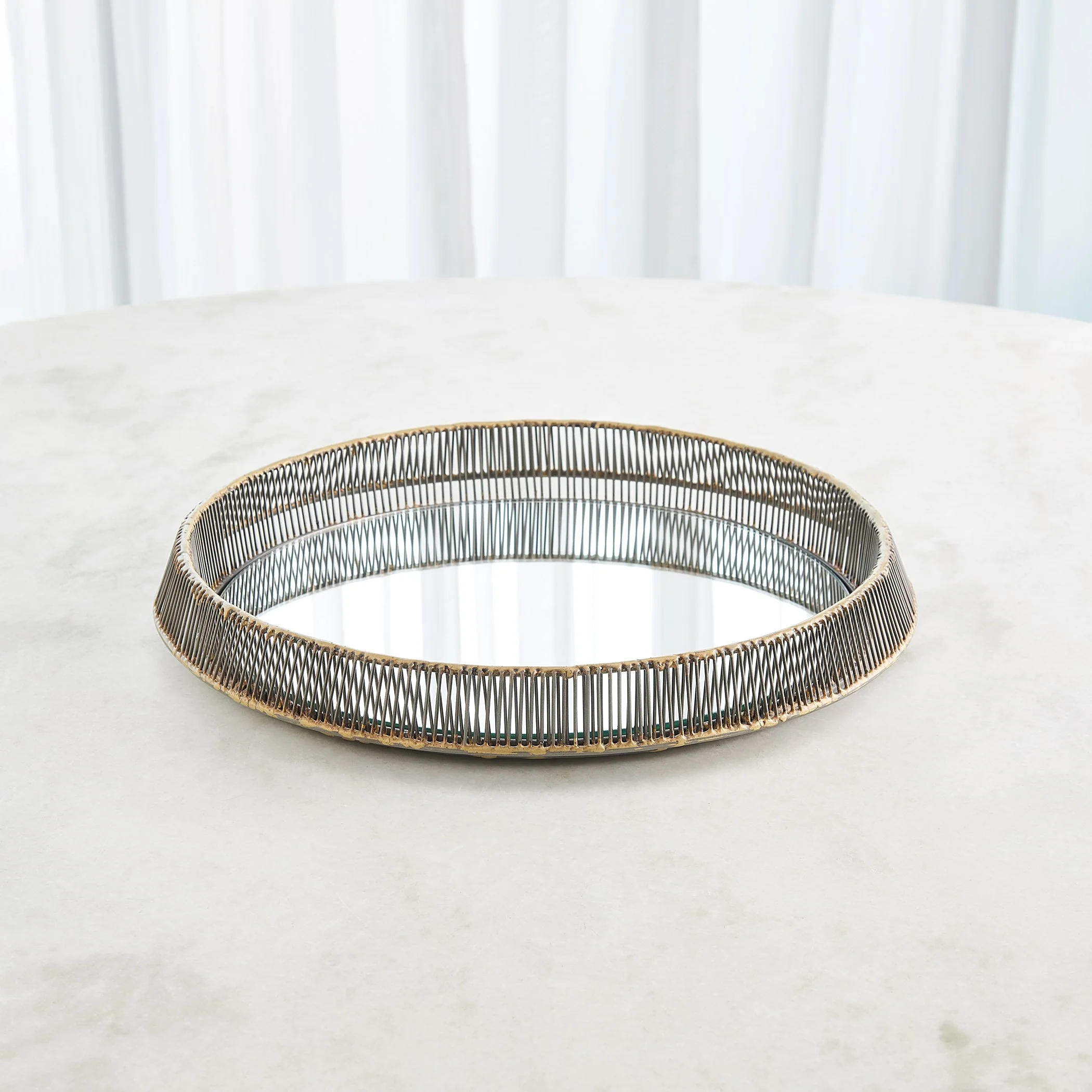Global Views Whipped Wire Tray/Mirror - Image 7