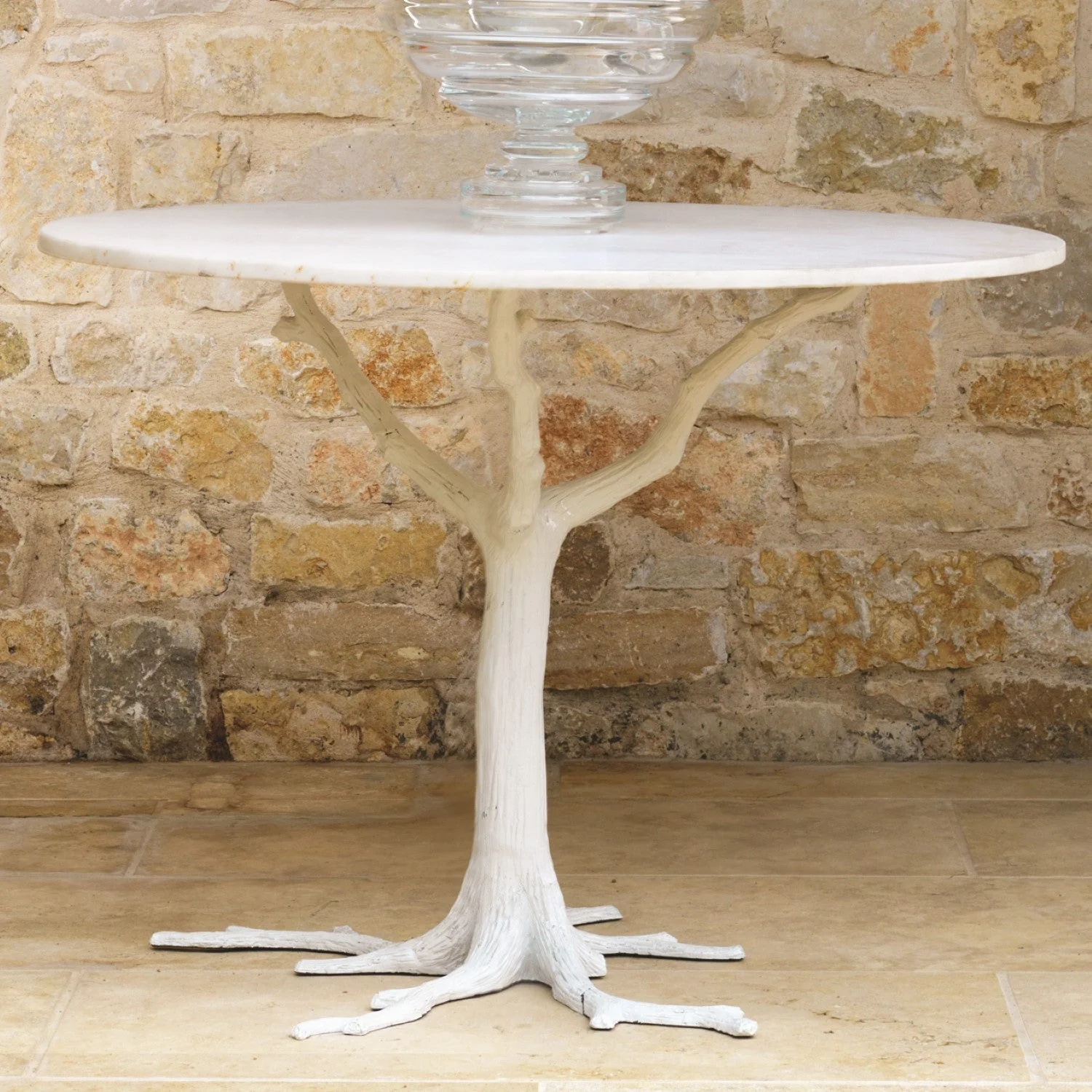 Global Views Faux Bois Dining Table - Image 2