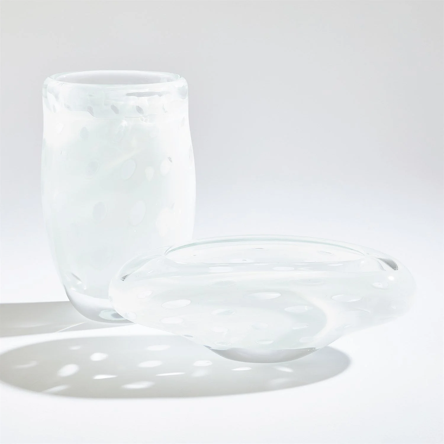Global Views White Netted Vase Clearance - Image 3