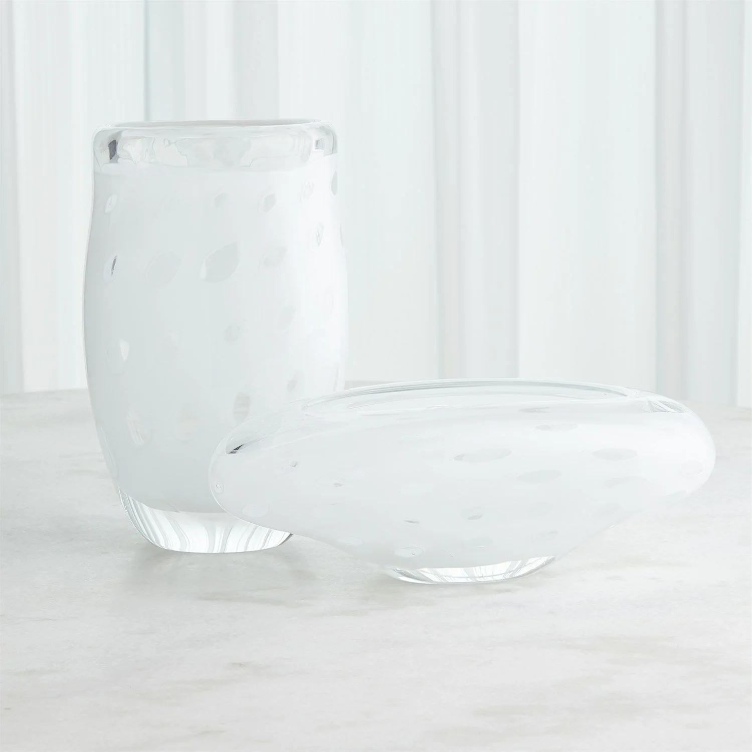 Global Views White Netted Vase Clearance - Image 4