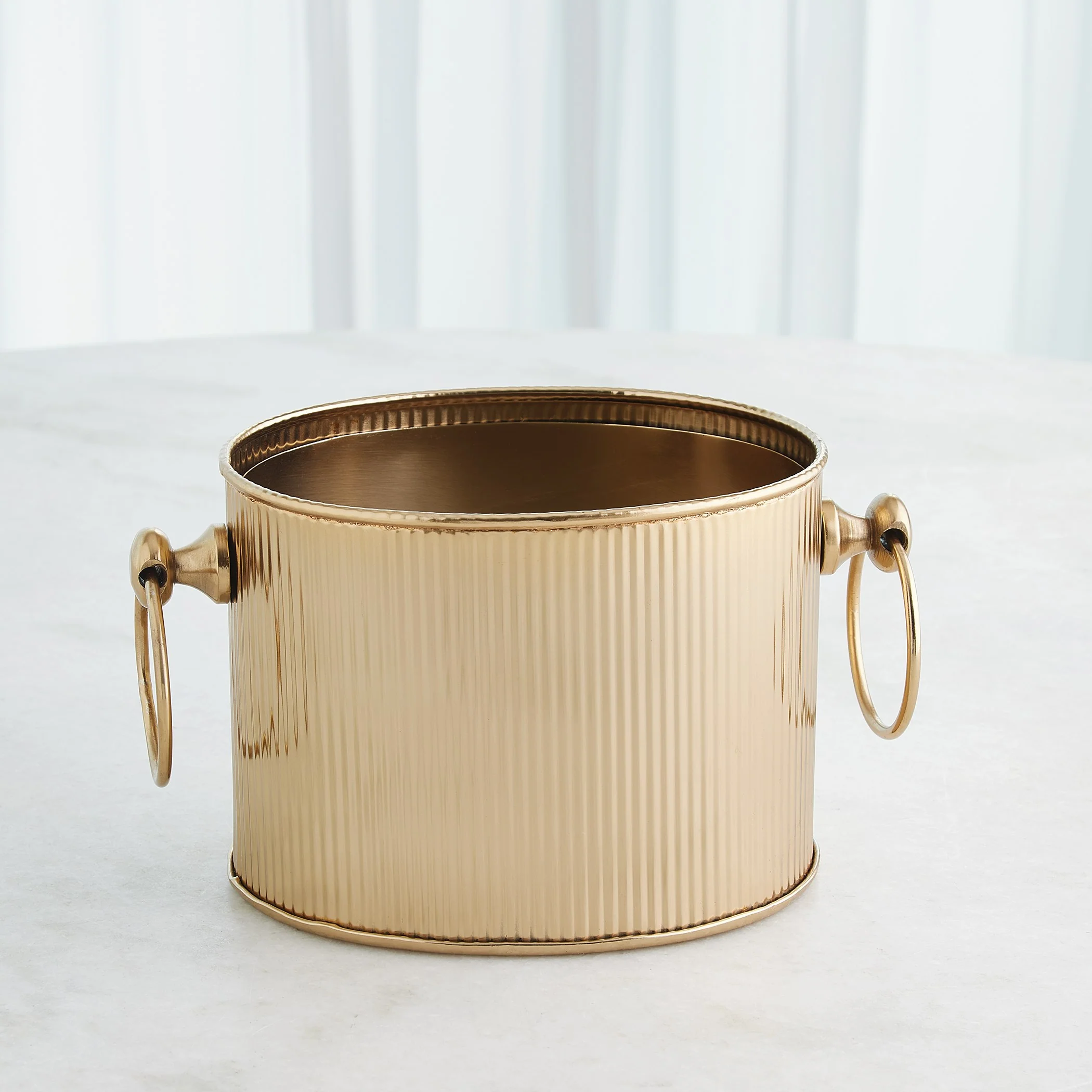 Global Views Winston Ice Bucket Brass - Image 3