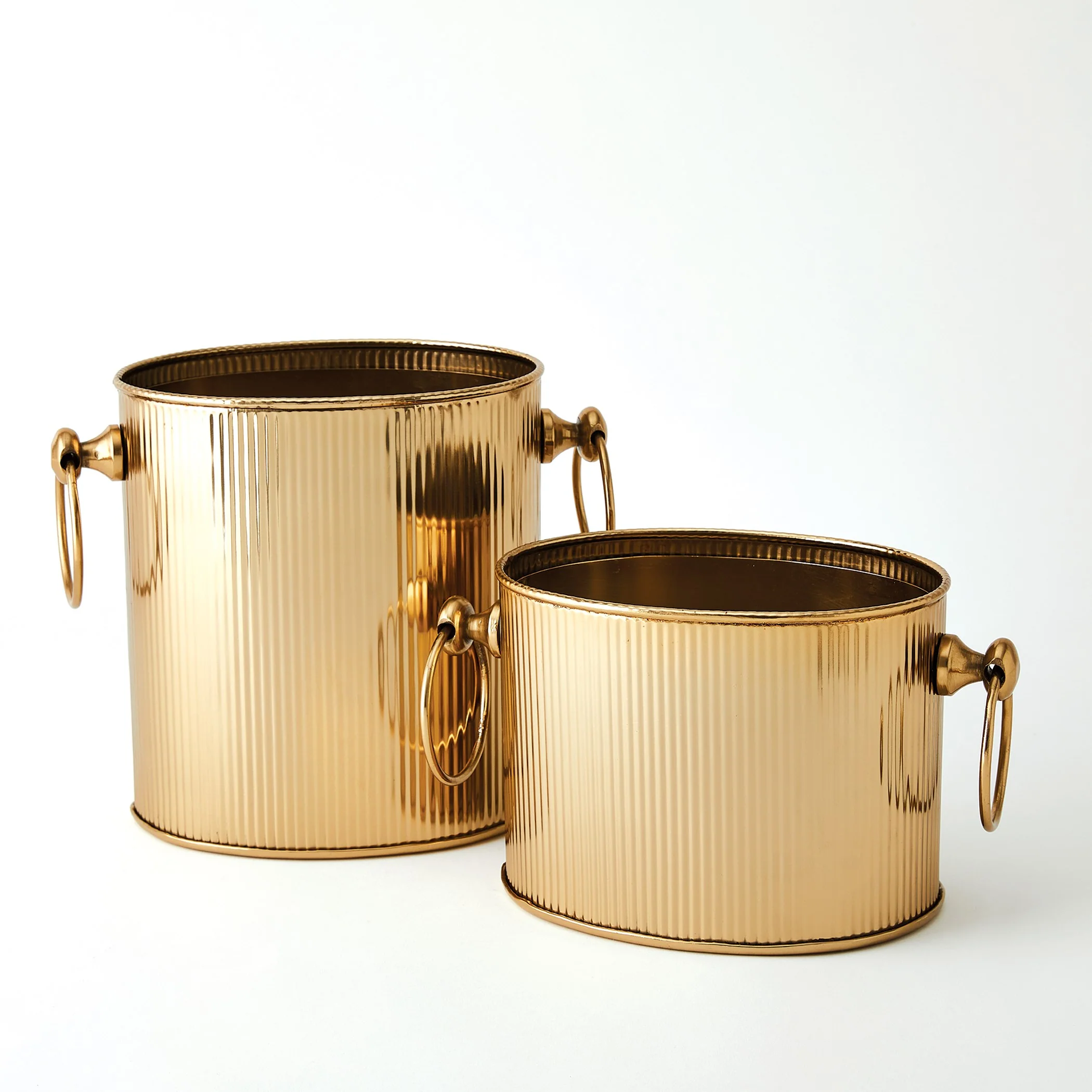 Global Views Winston Ice Bucket Brass - Image 4