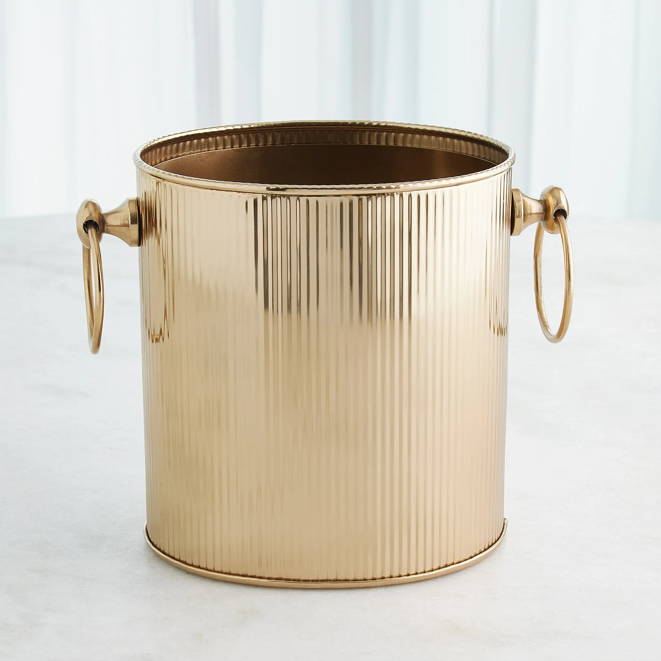 Global Views Winston Ice Bucket Brass - Image 8