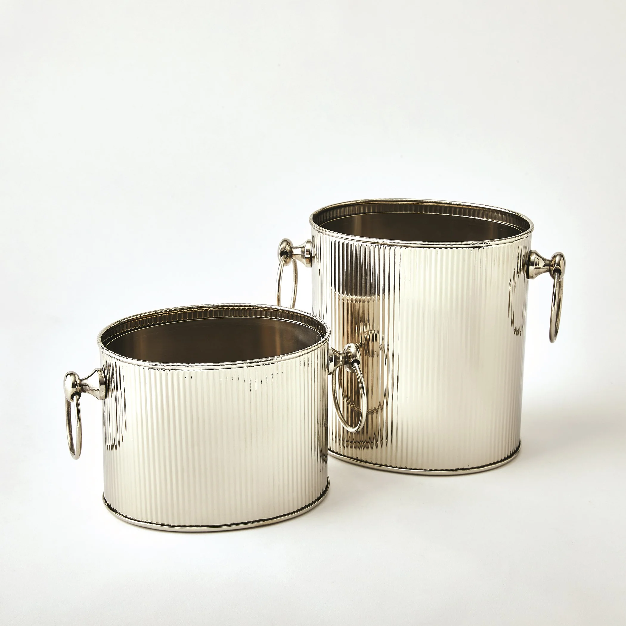 Global Views Winston Ice Bucket Nickel - Image 2