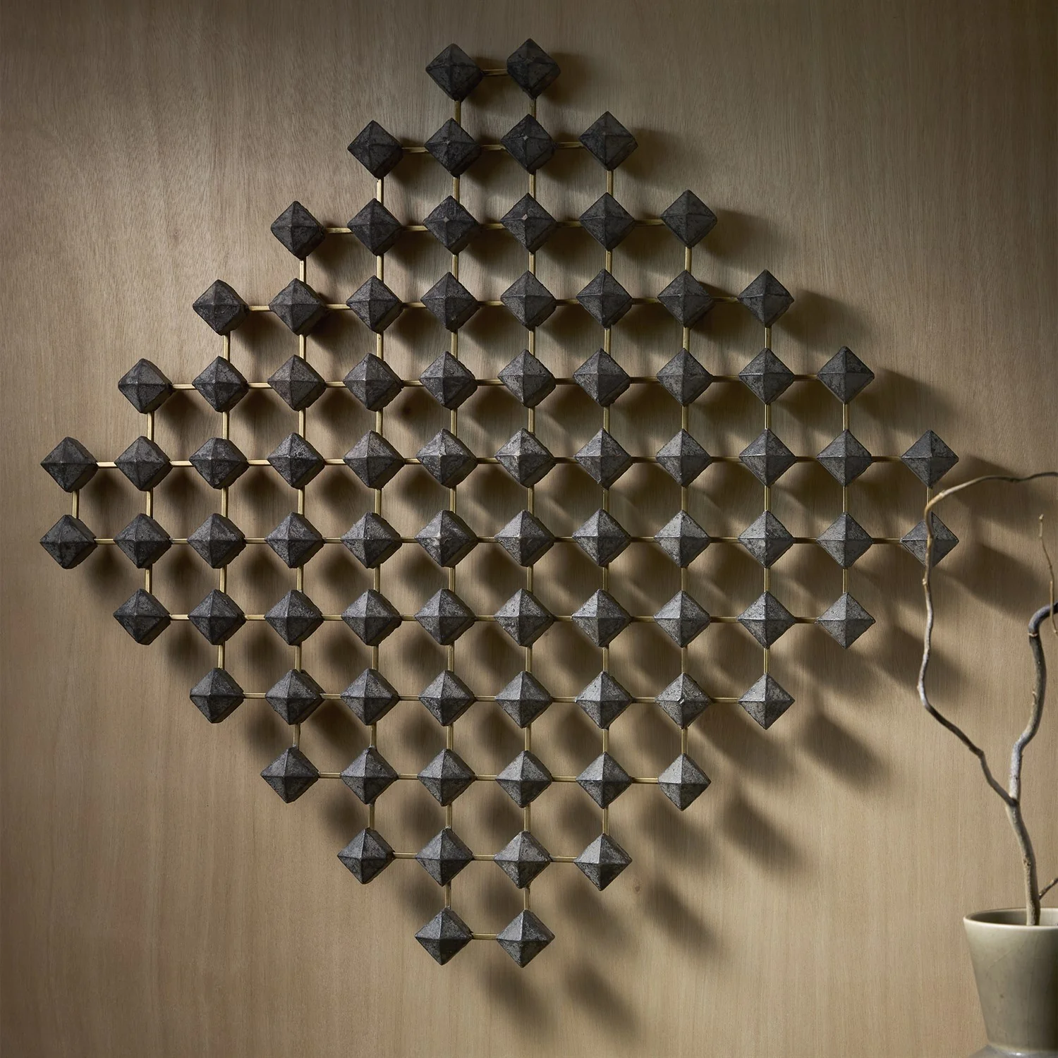 Global Views Wood/Brass Ramus Wall Art - Image 3