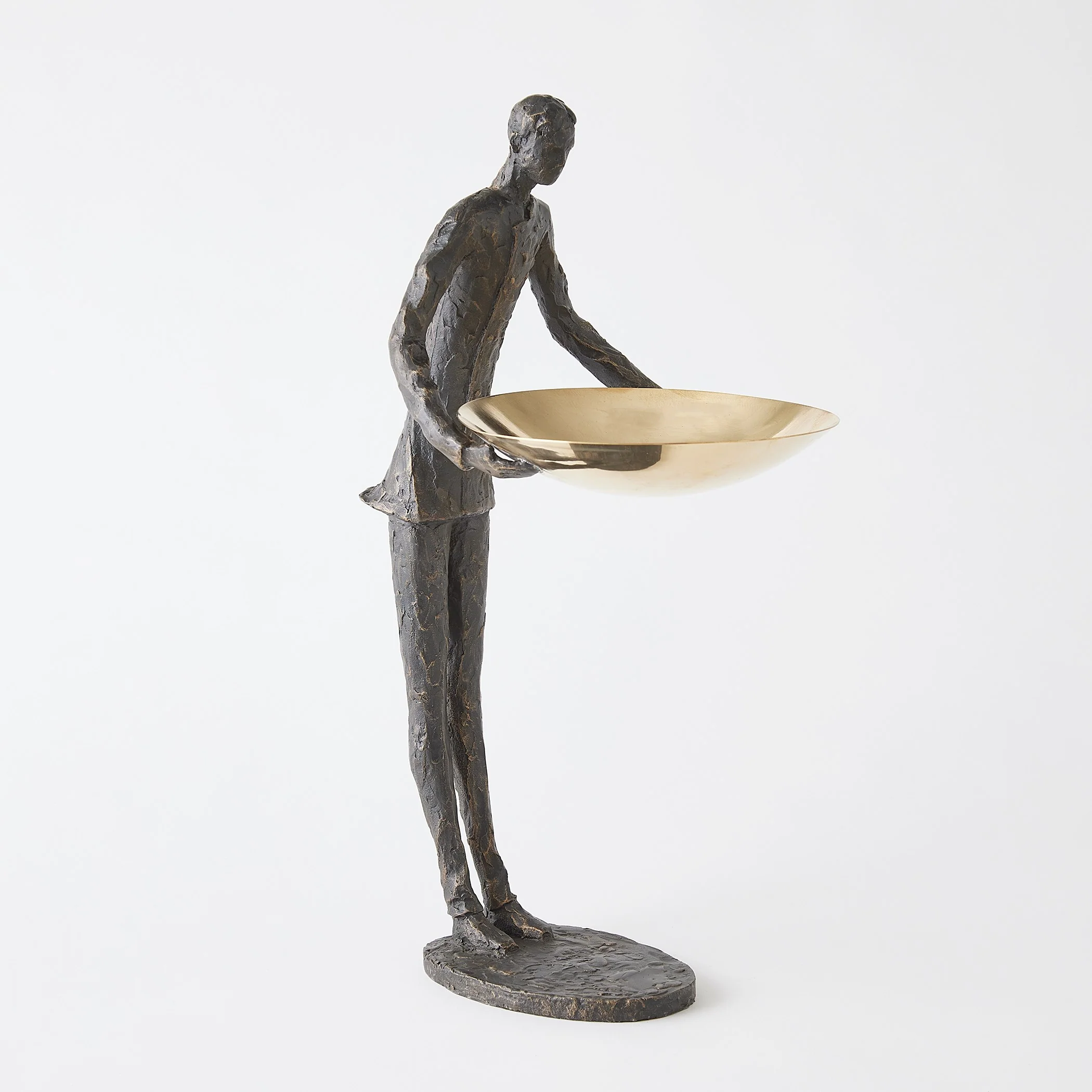 Global Views Wooster Sculpture Bronze w/ Brass Plate - Image 2