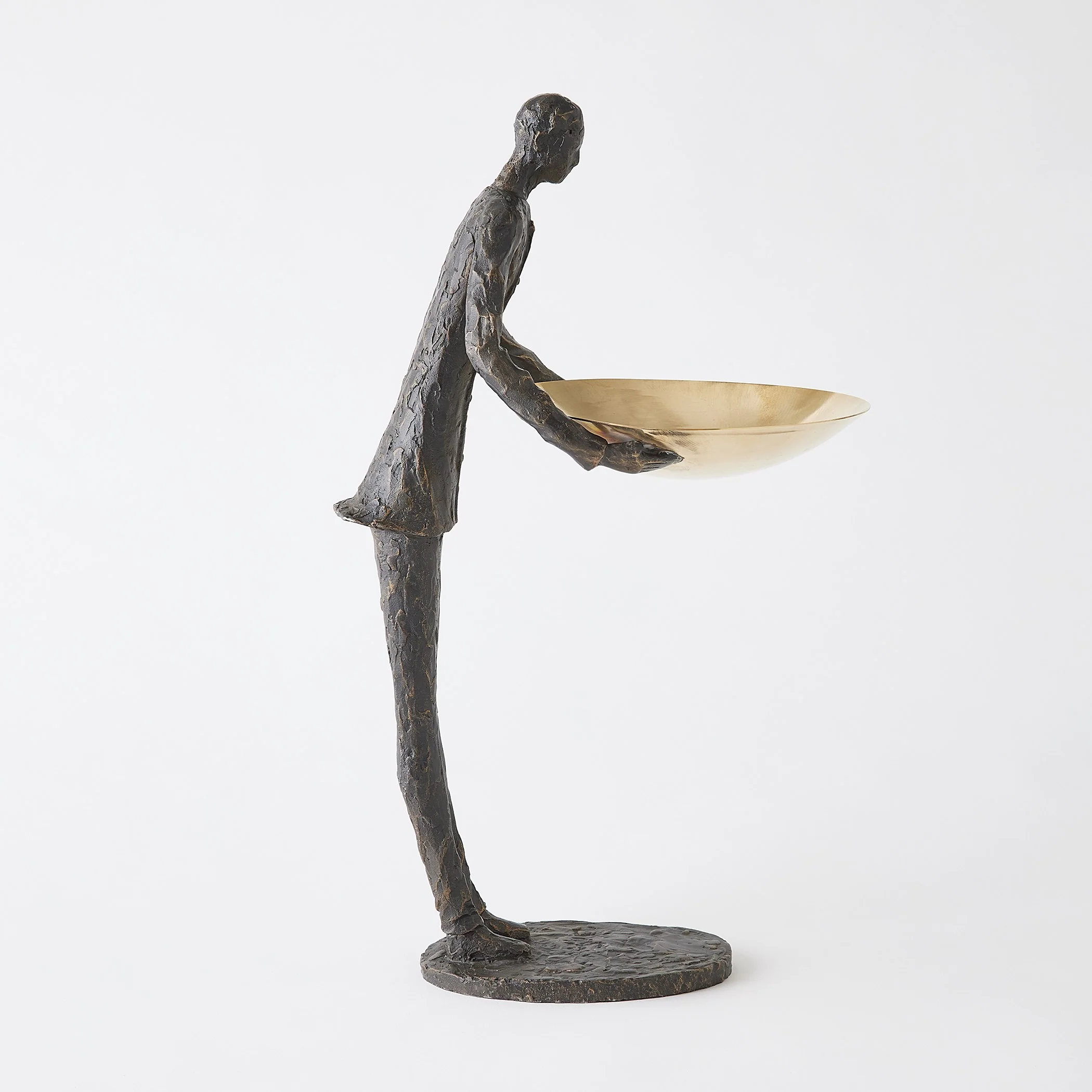 Global Views Wooster Sculpture Bronze w/ Brass Plate - Image 3