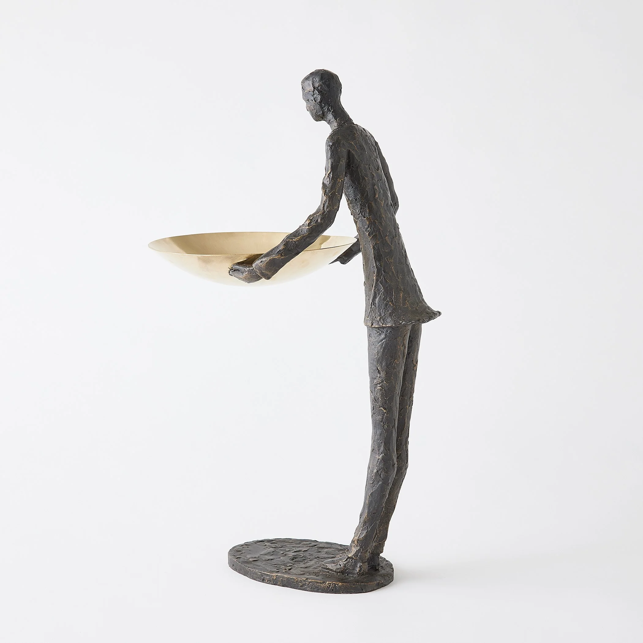 Global Views Wooster Sculpture Bronze w/ Brass Plate - Image 4