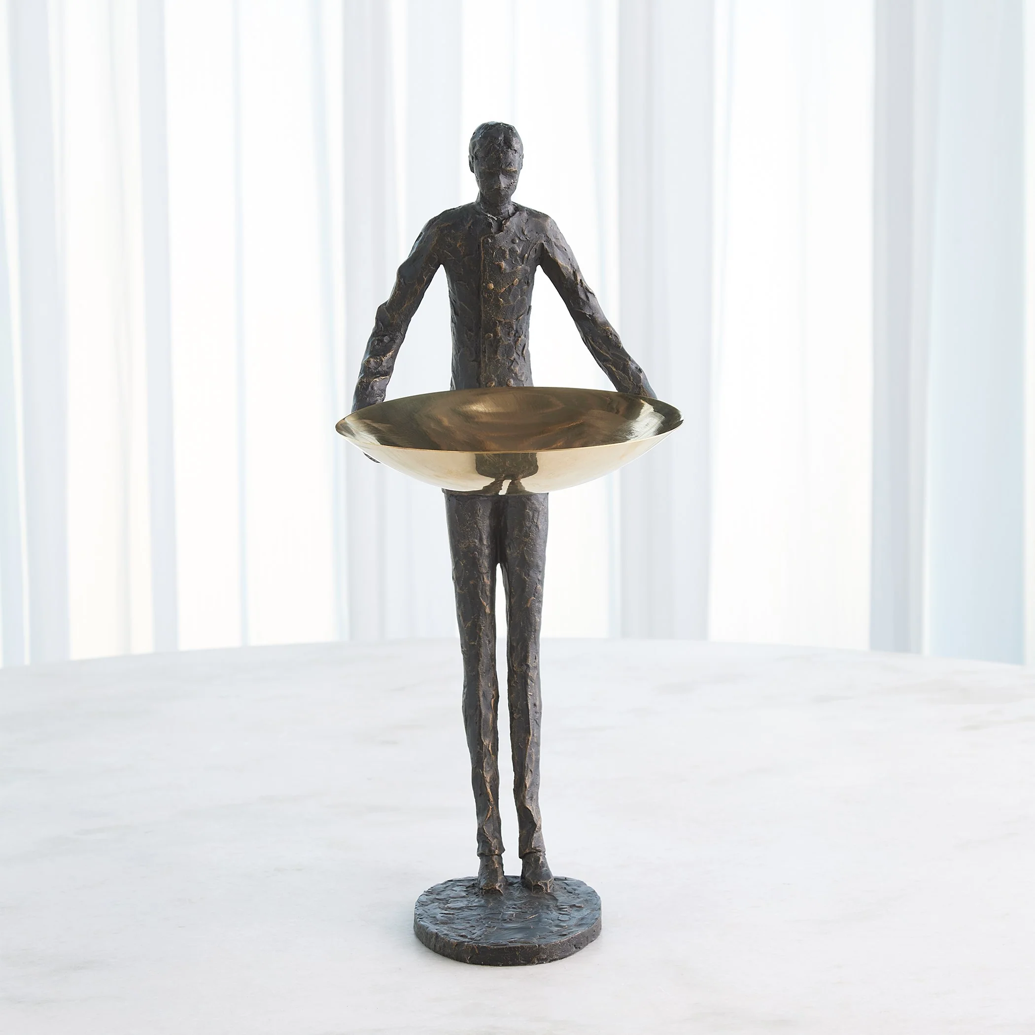 Global Views Wooster Sculpture Bronze w/ Brass Plate - Image 5