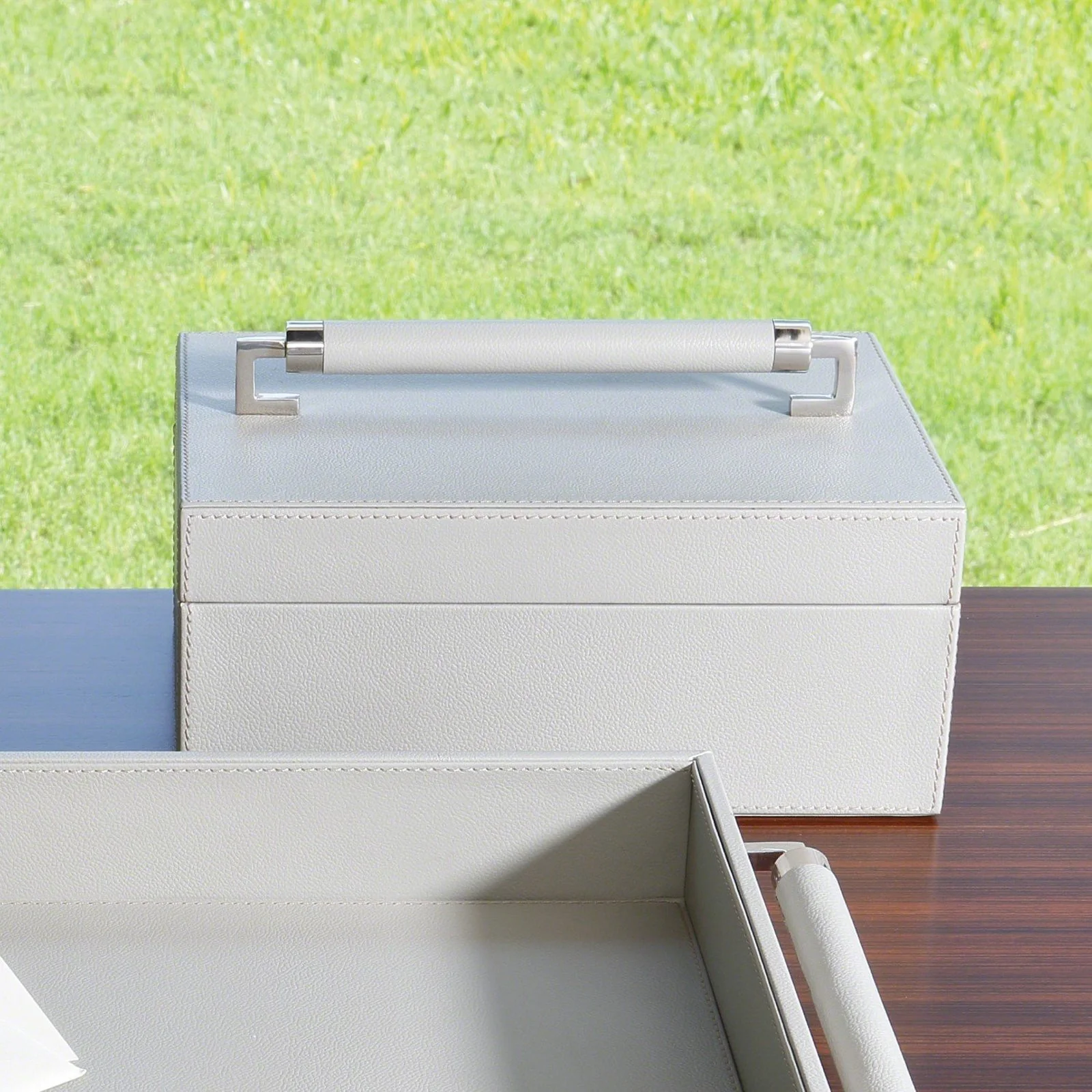 Global Views Wrapped Leather Handle Box - Image 10