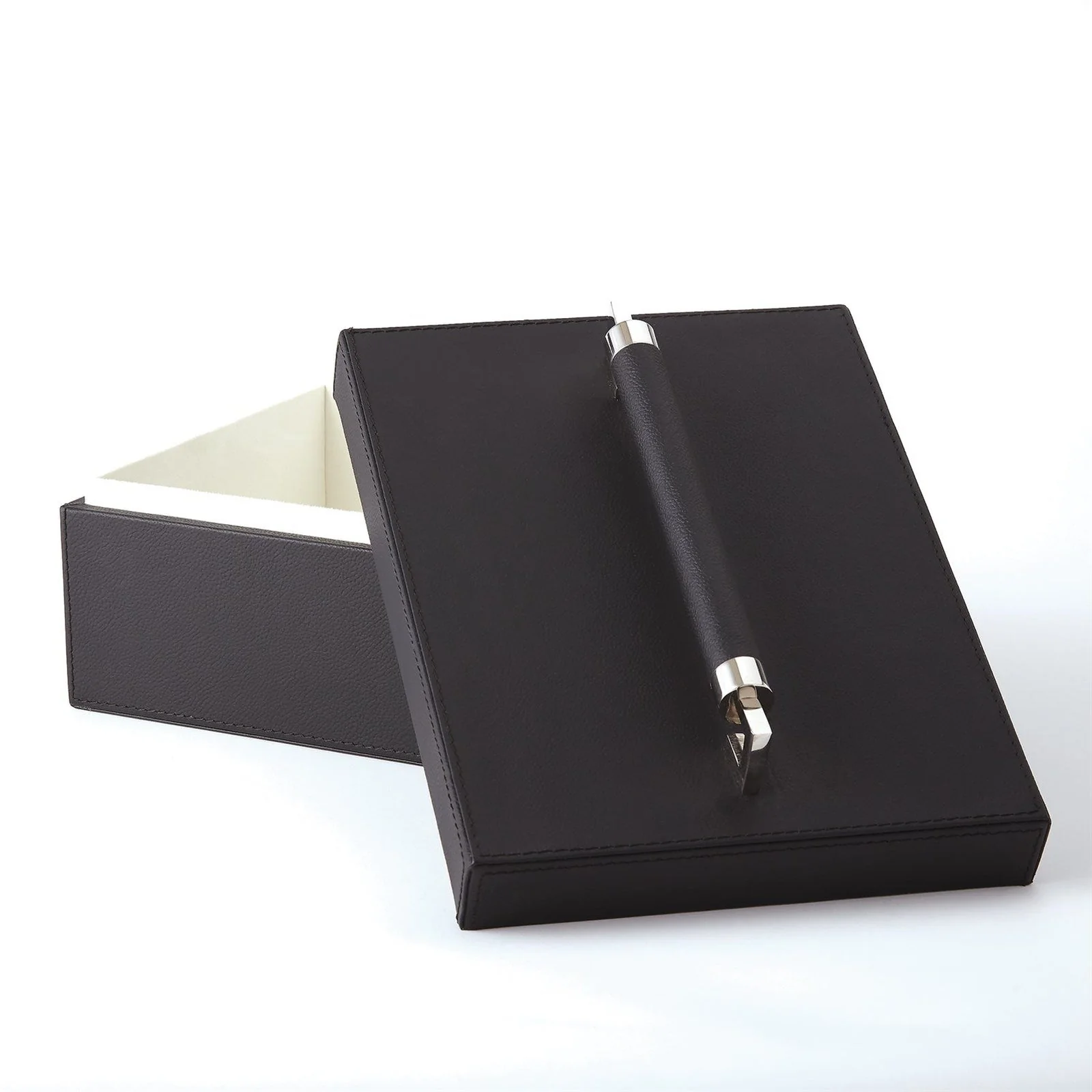 Global Views Wrapped Leather Handle Box - Image 7