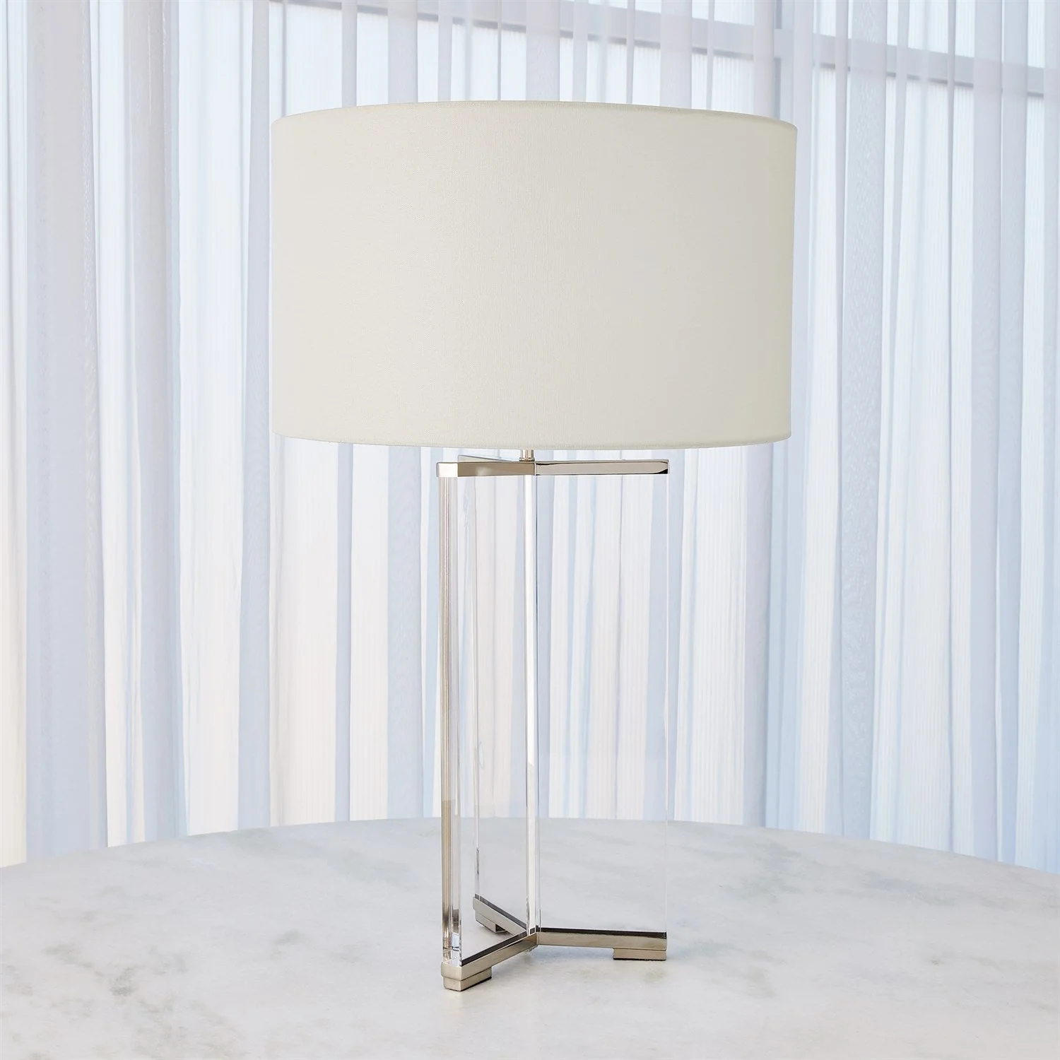 Global Views Y Table Lamp - Nickel - Image 4