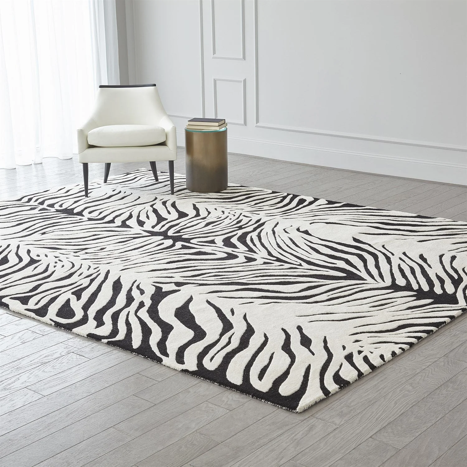 Global Views Zebra Rug Clearance - Image 2