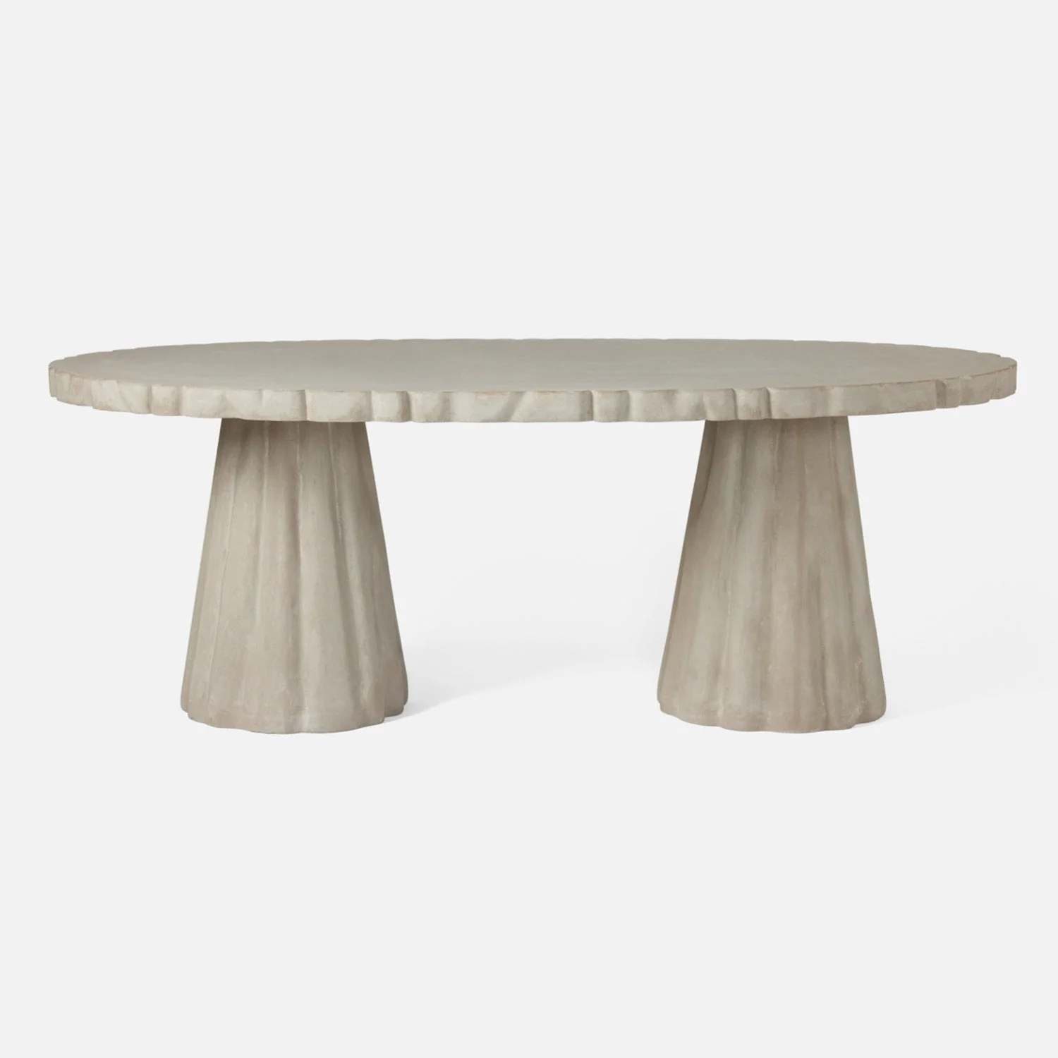 Grady Oval Scalloped Dining Table - Image 3