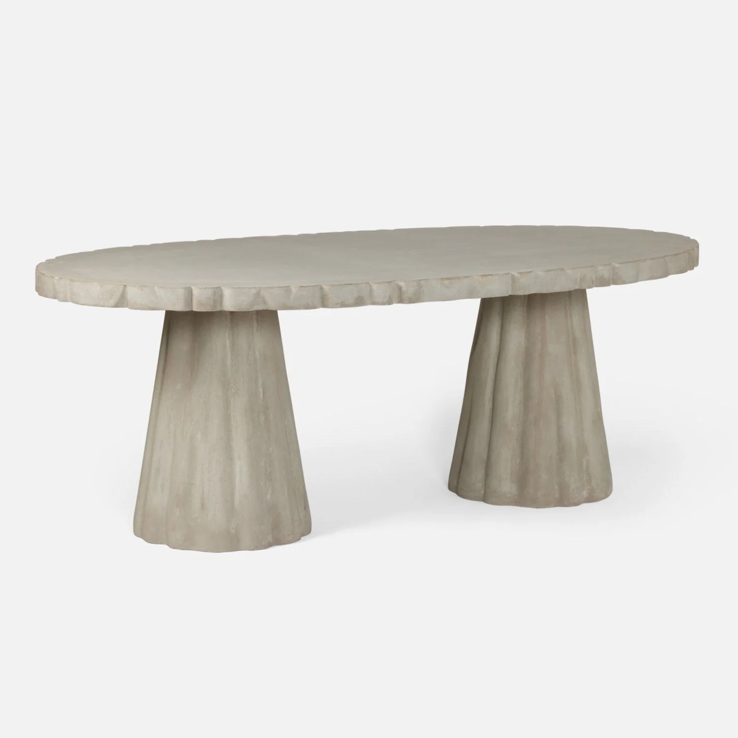 Grady Oval Scalloped Dining Table - Image 5